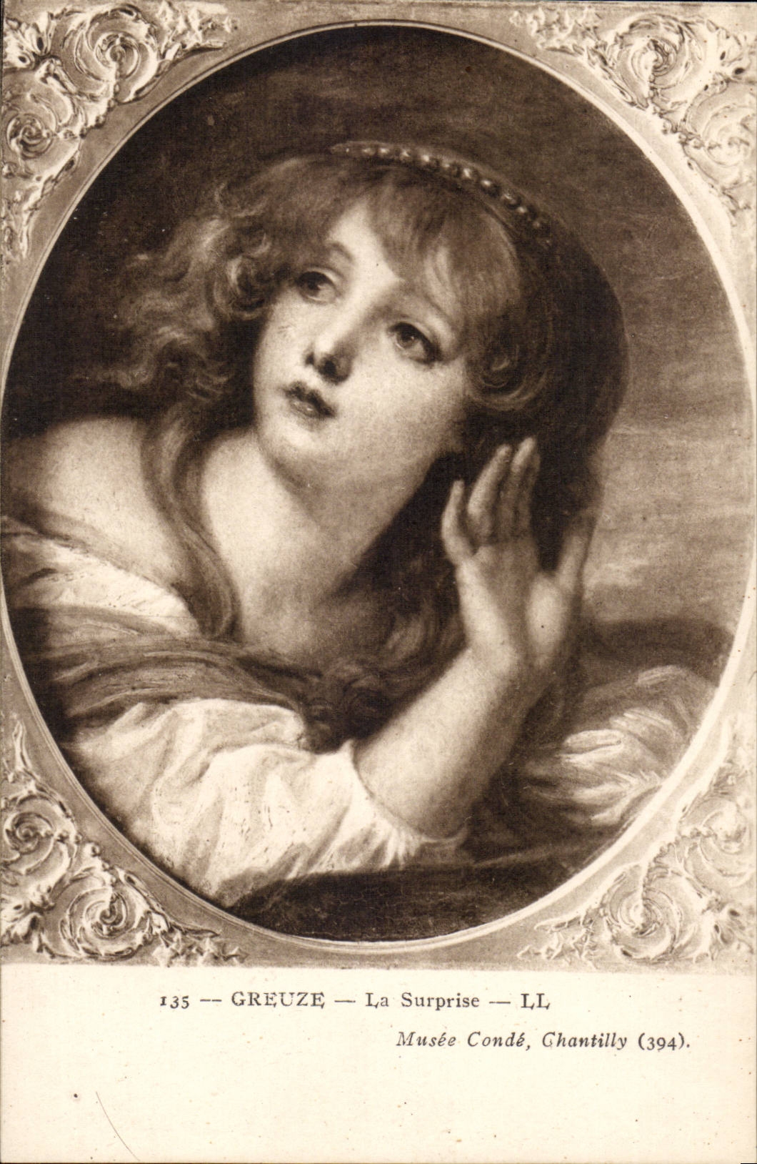 CPA Greuze das uberraschung Museums-Spindel Chantilly Anstrich Kind