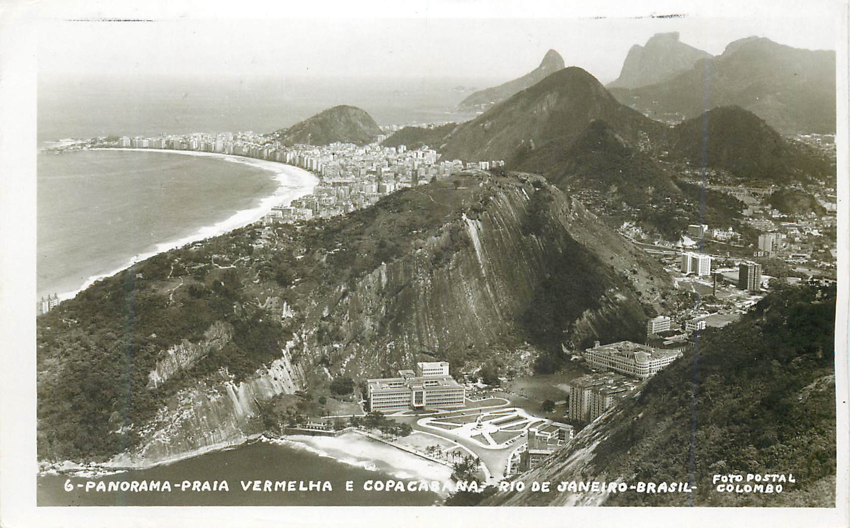 CPM Panorama Praia Vermelha Copacabana Rio de Janeiro Brasil 