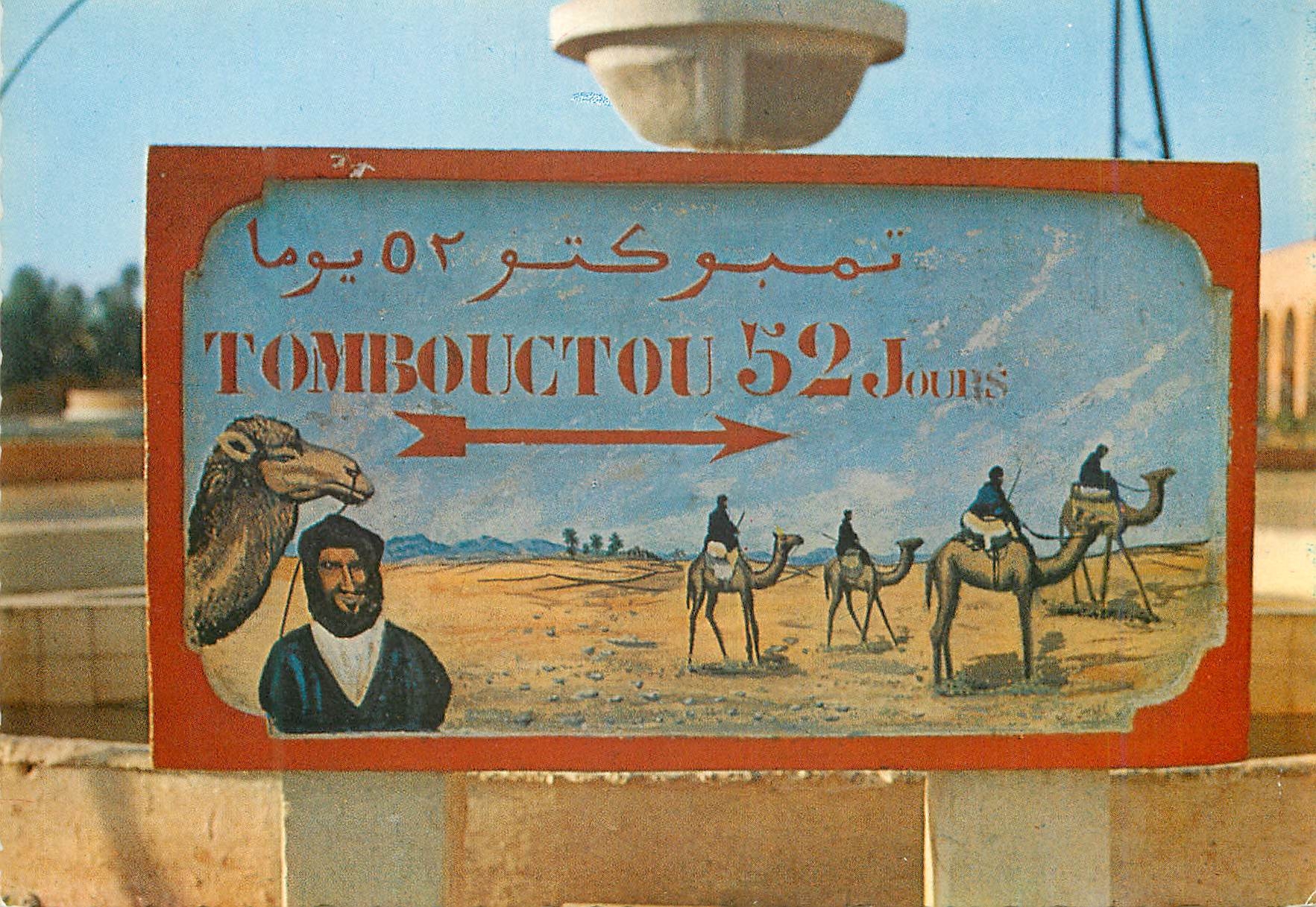 CPM Le Maroc Pittoresque Zagora Depart pour l'Aventure Tombouctou Mali Chameaux