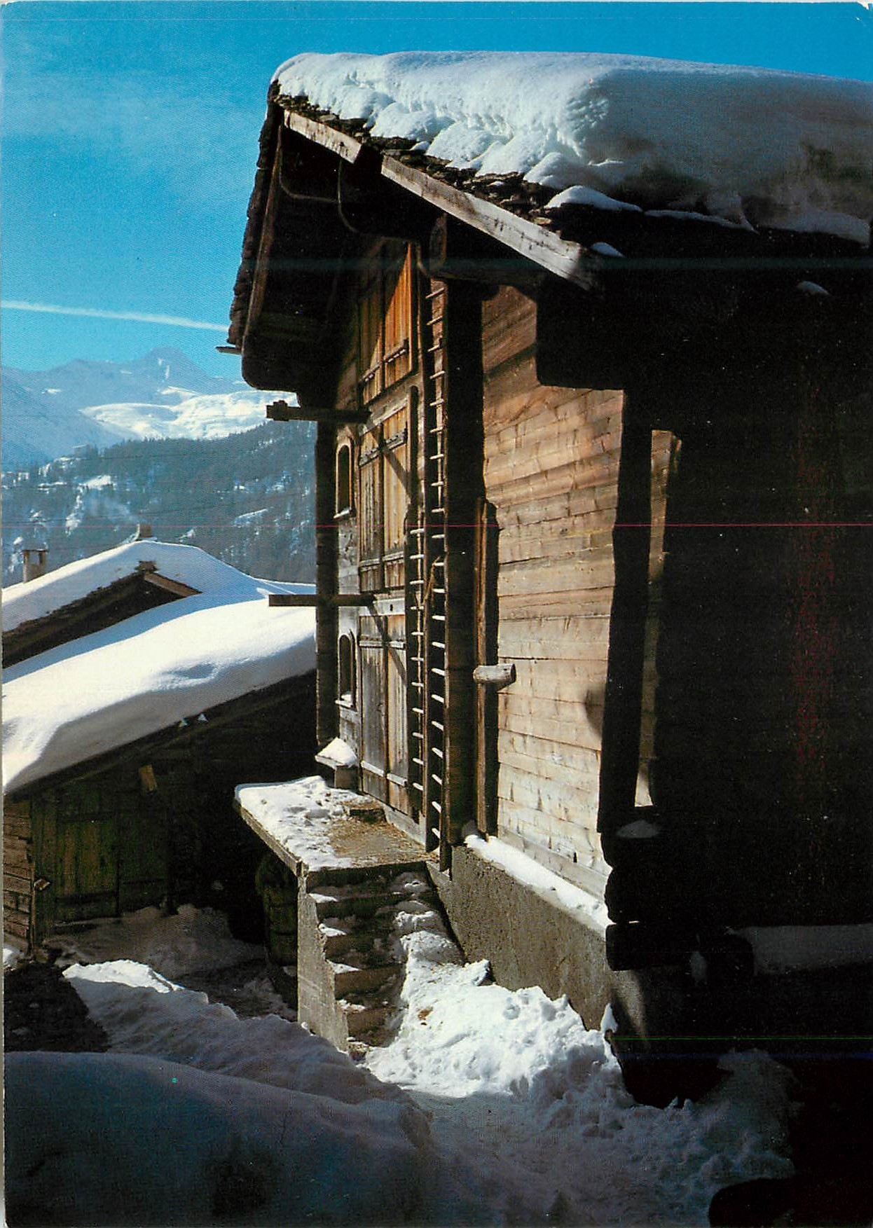 CPM Suisse Winter im Bergdorf Hiver au village montagnard
