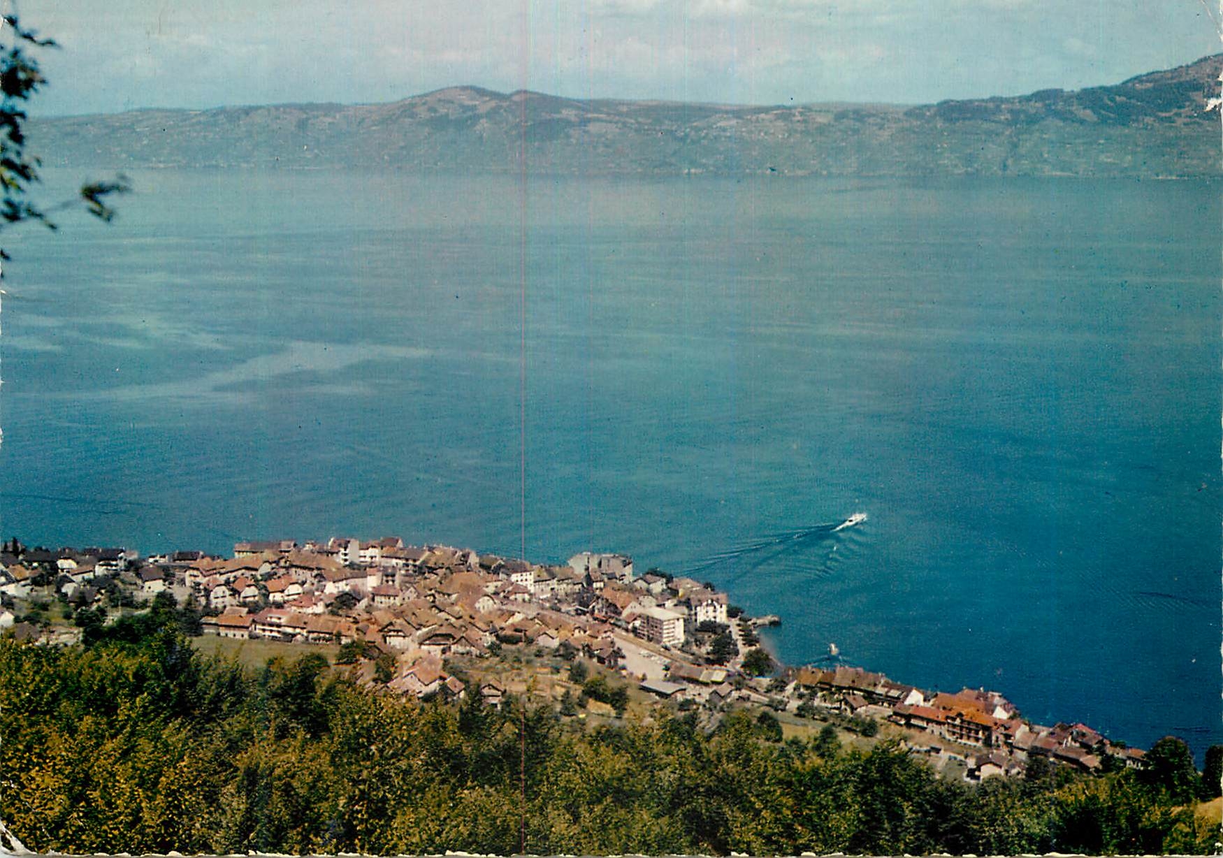 CPA St Gingolph Suisse Vue generale sur le Lac Leman et la Rive Vaudoise