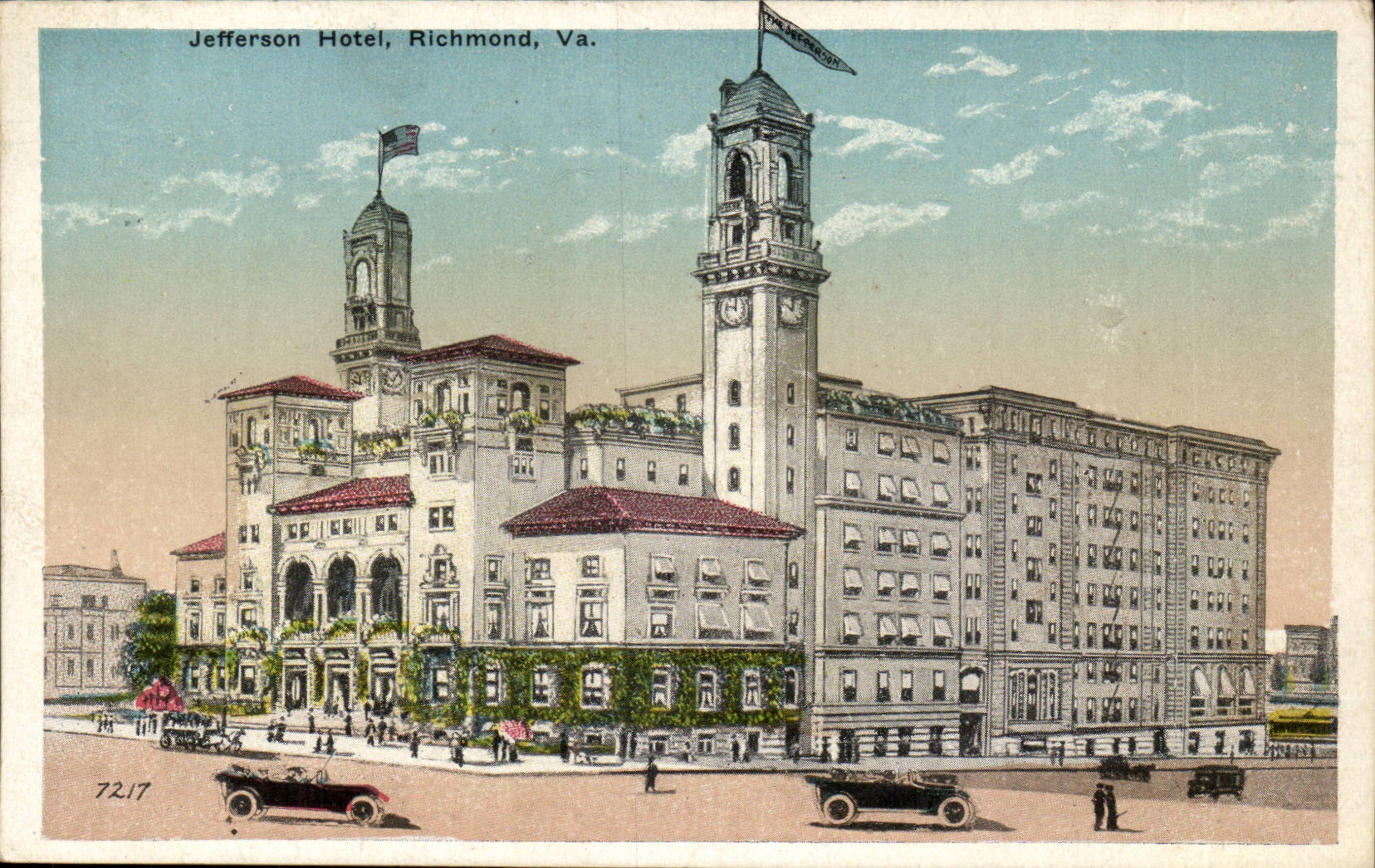 ETAS the Plain-USA-Virginia-Jefferson Richmond Hotel-car-flag - CPR