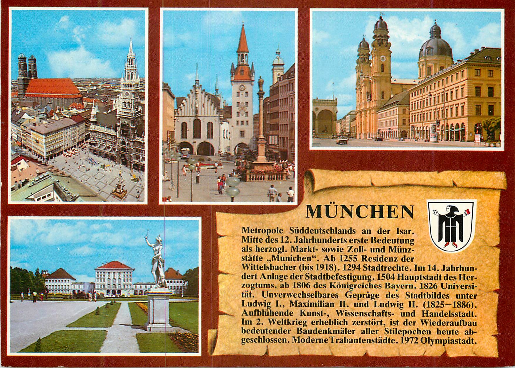 CPM Marienplatz Mariensaule Theatinerkirche Schloss Nymphenburg