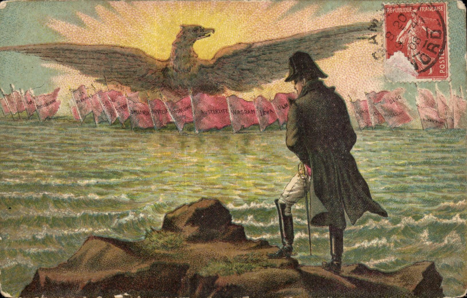 CPA Fantasy Napoleon imperial eagle