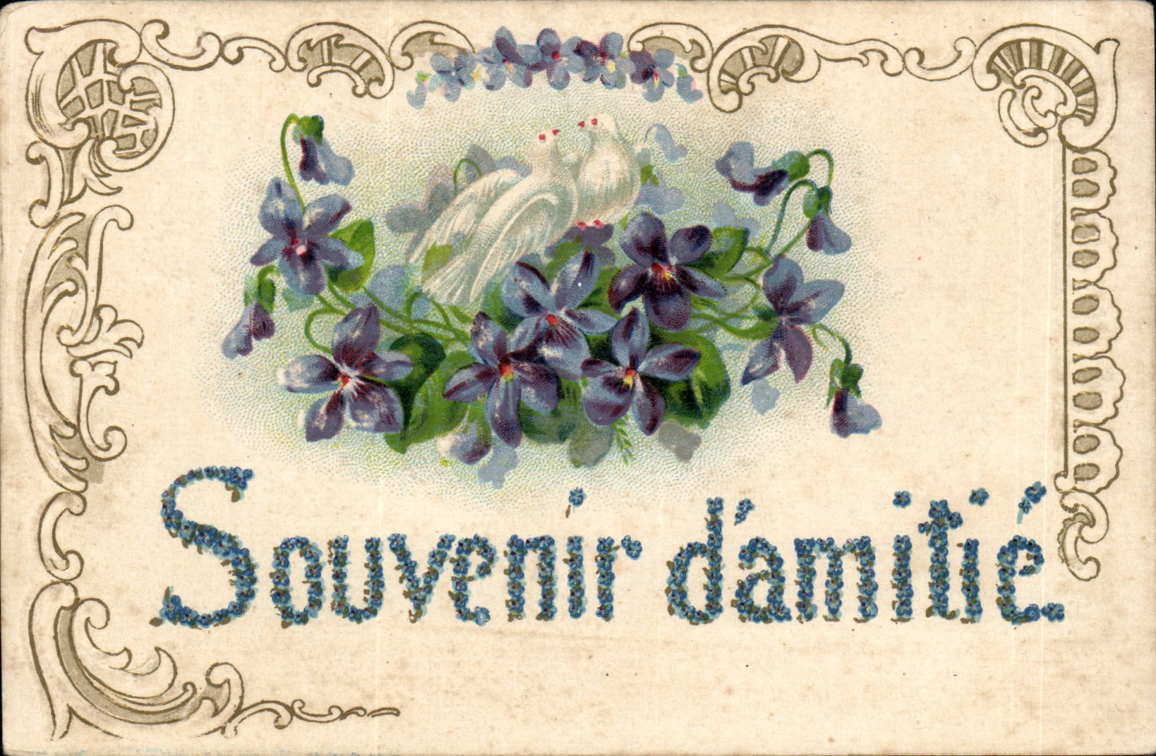 CPA Fantasy Souvenir of friendship (doves)