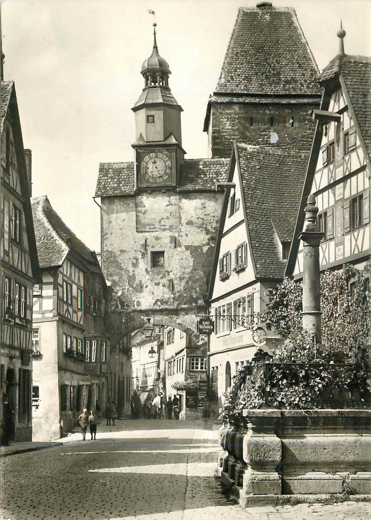 CPM Rothenburg o.d Tauber Rodergasse mit Markusturm