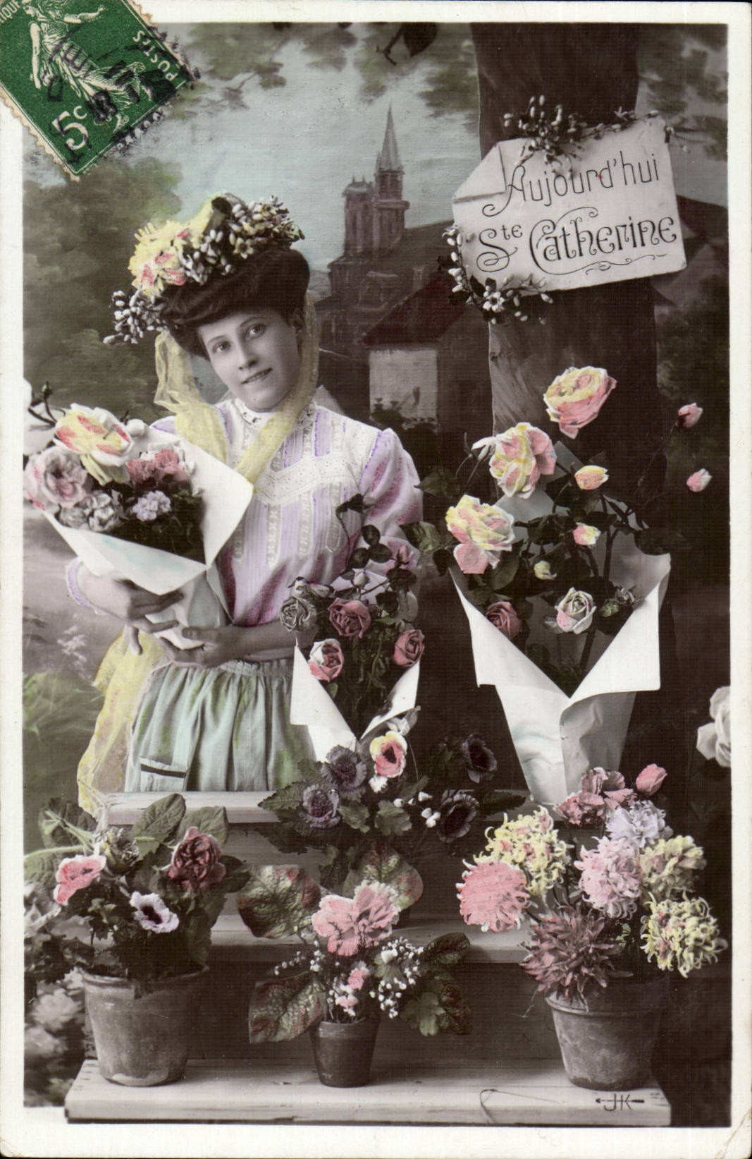 CPA Fantasy Woman Sainte Catherine