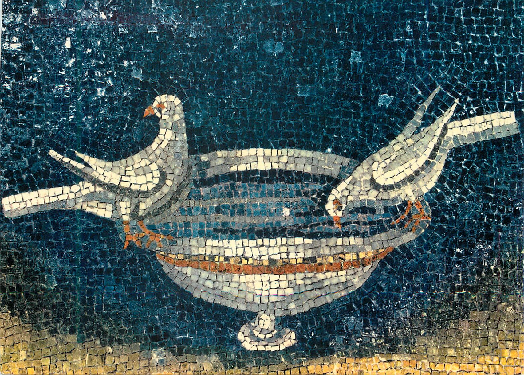 CPM Ravenna Galla Placidia - Le colombe che si abbeverano mosaic
