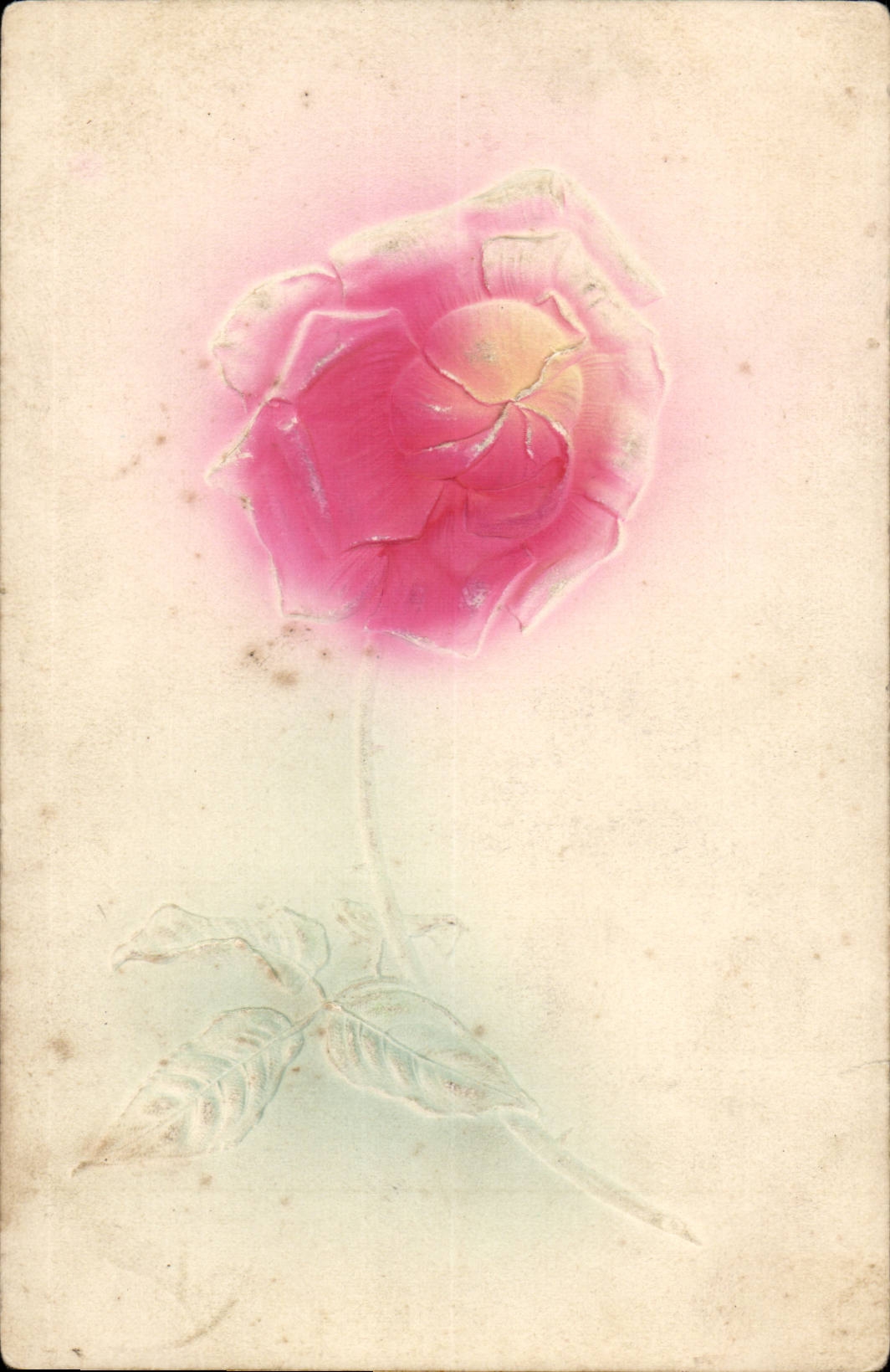 Wishes - flower - flower - pink - pink - CPA