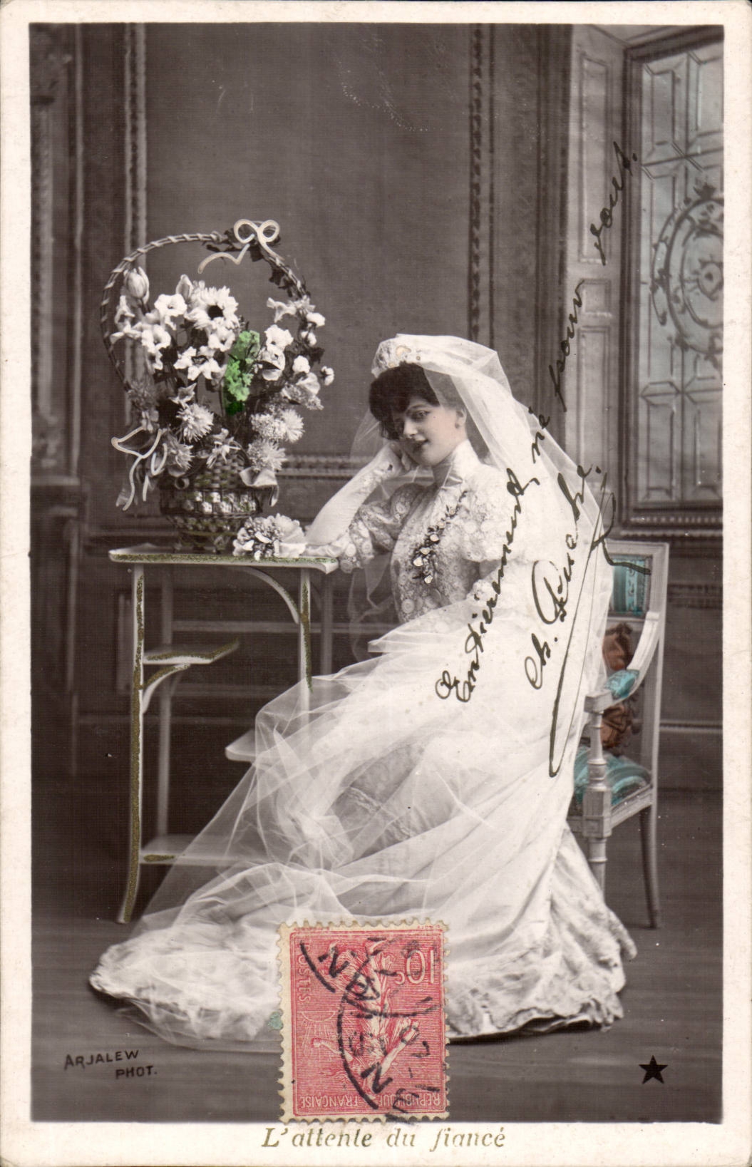 Fantasy - Fantasy - marriage - waiting of is engaged - waiting attaches - cascading veil - CPA