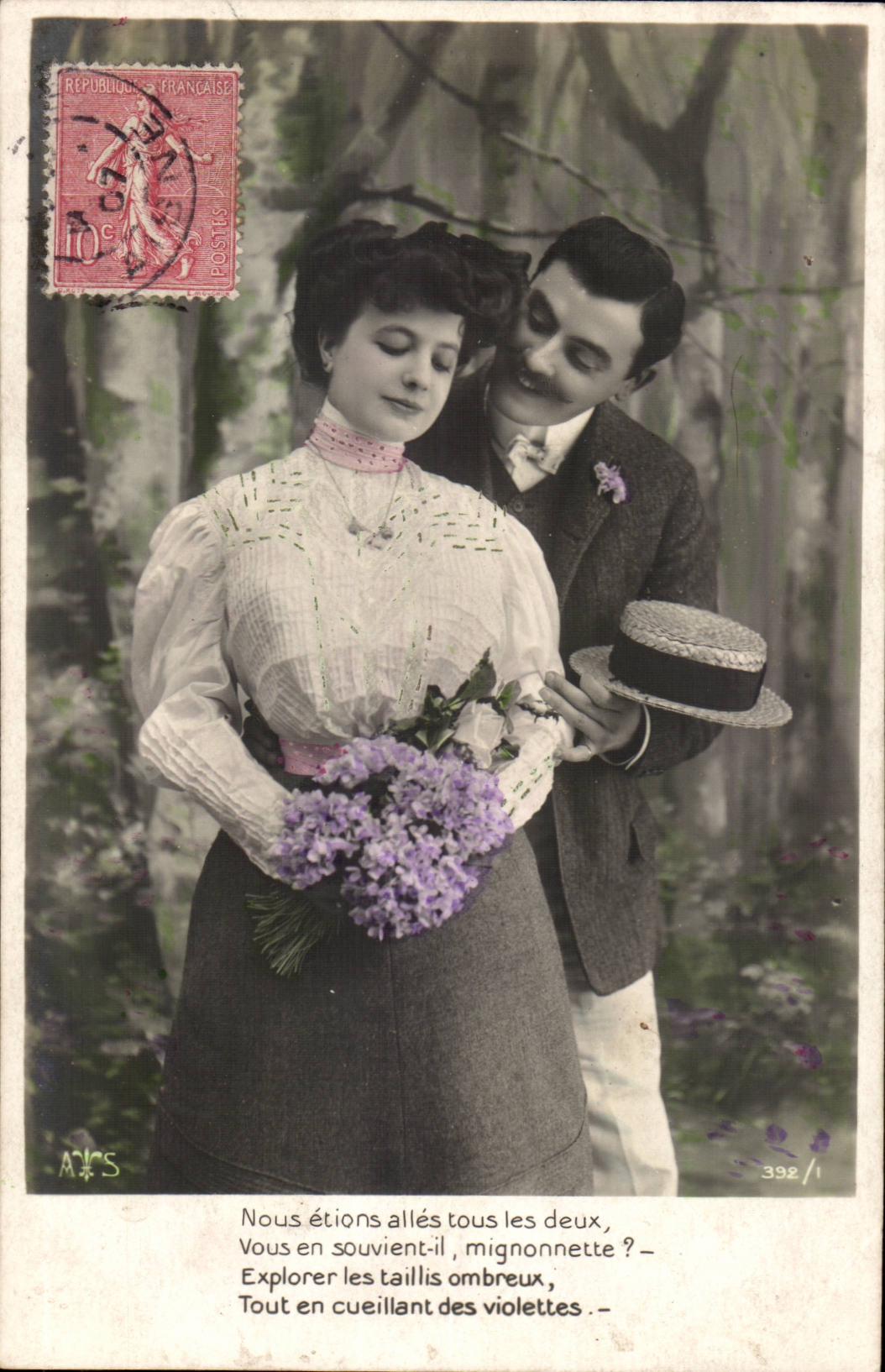 Fantaisie - Fantasy - couple - Nous etions alles tous les deaux vous en souvient-il mignonnette? Explore - CPA