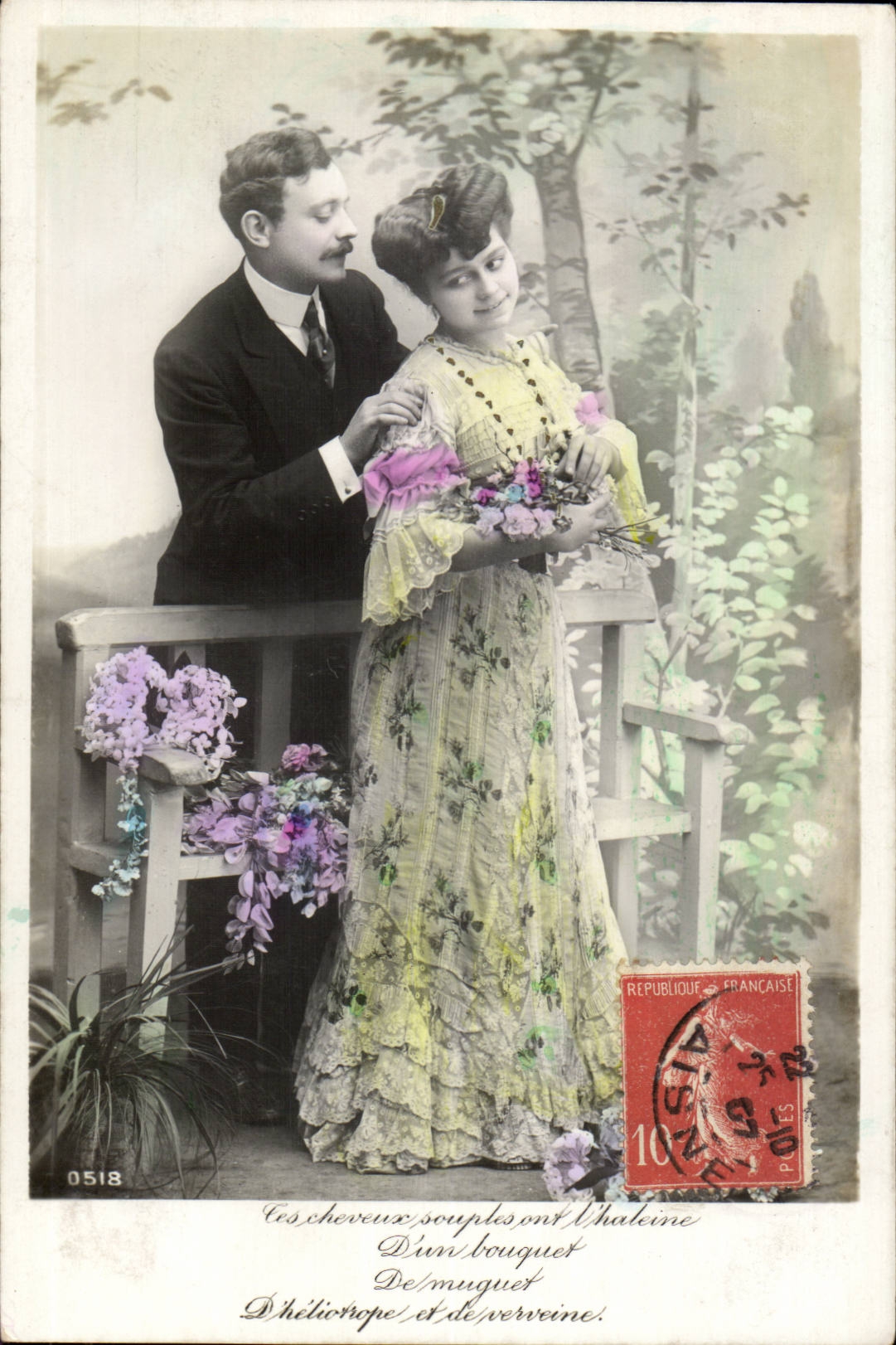 Fantasy - Militaria - couple - Un bouquet de muguet - Marthe Varlet - soldat - CPA