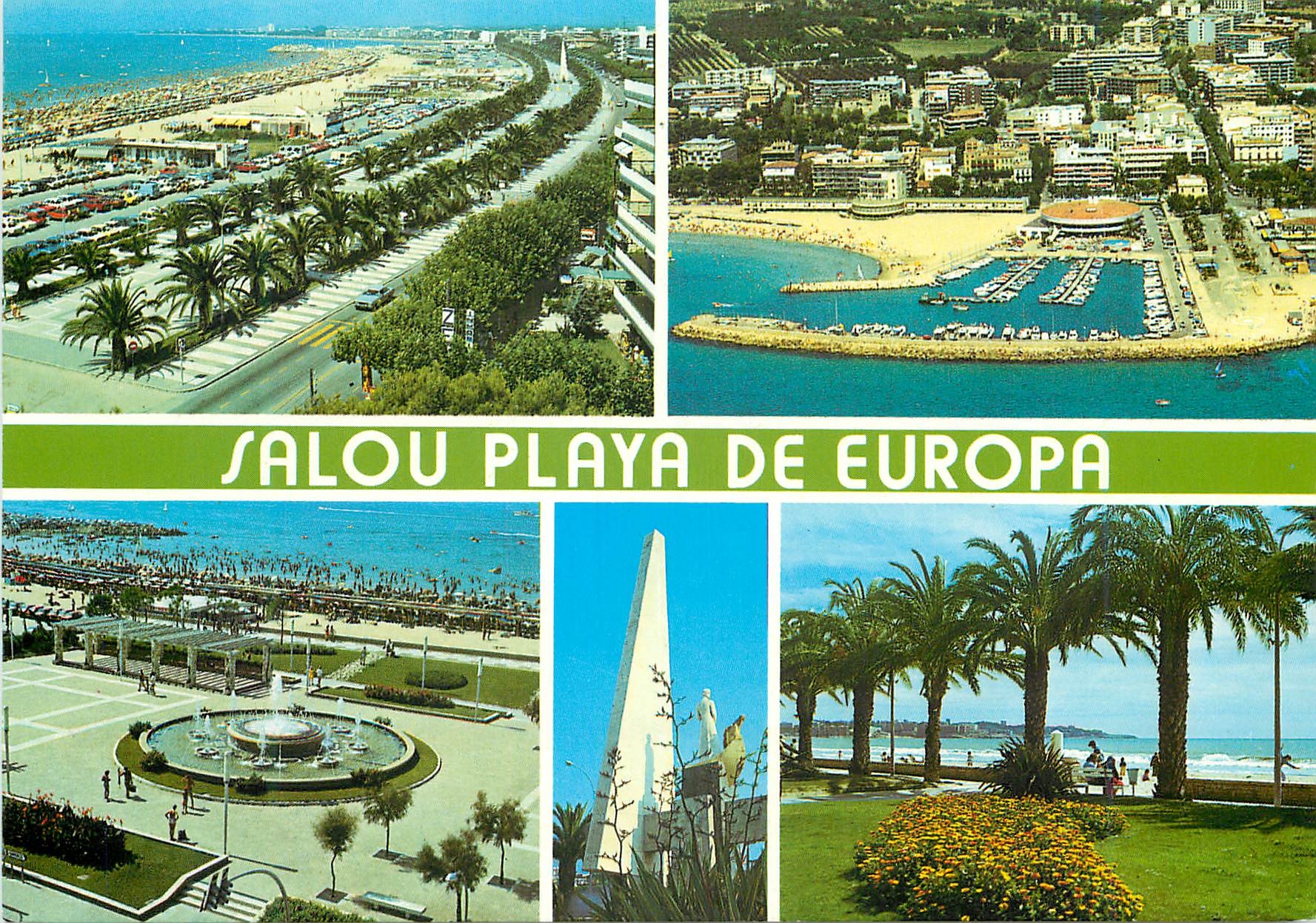 CPM Salou (Tarragona) costa dorada varios detalles de la villa