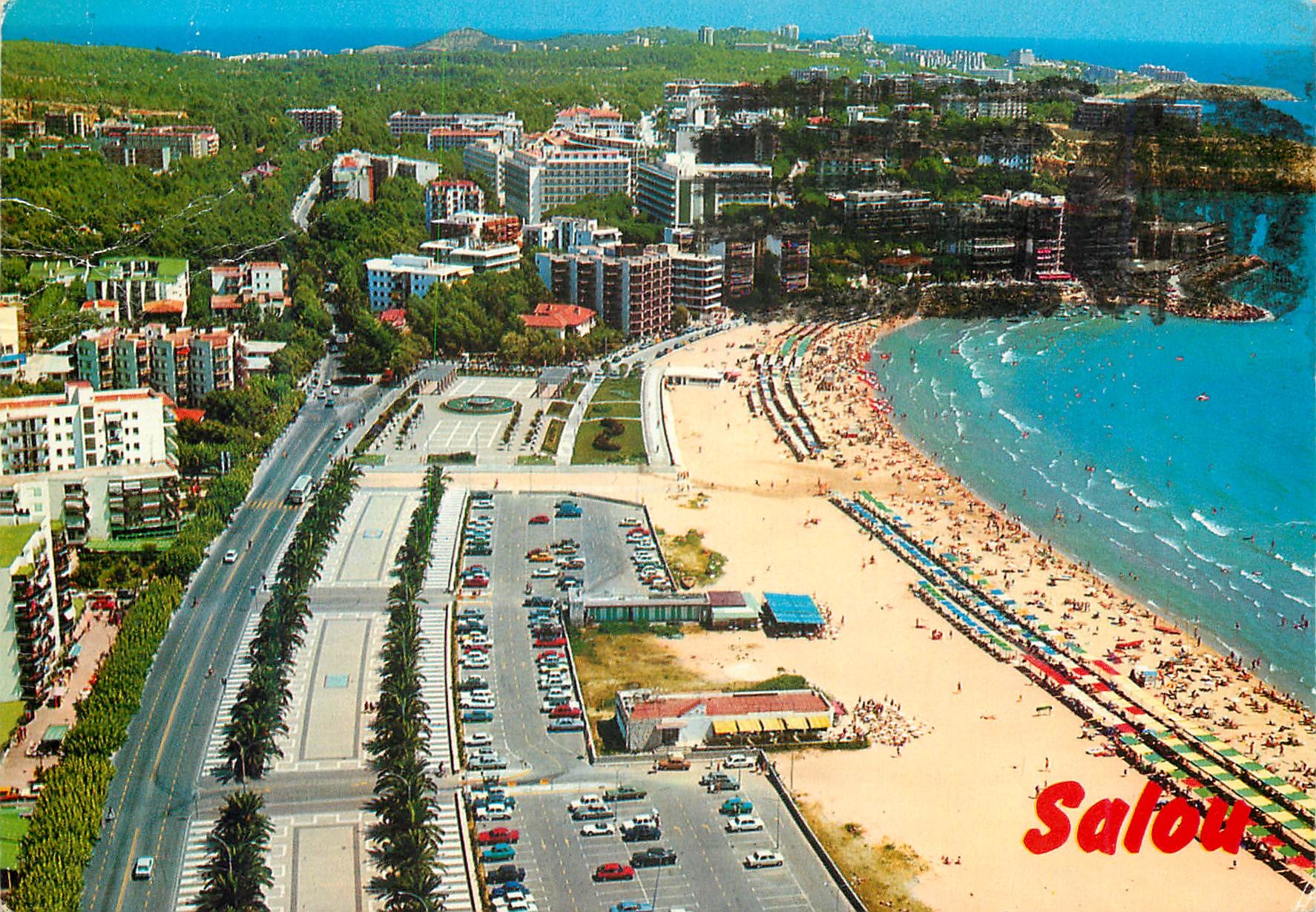 CPM Costa dorada tarragona salou vue partielle et plage