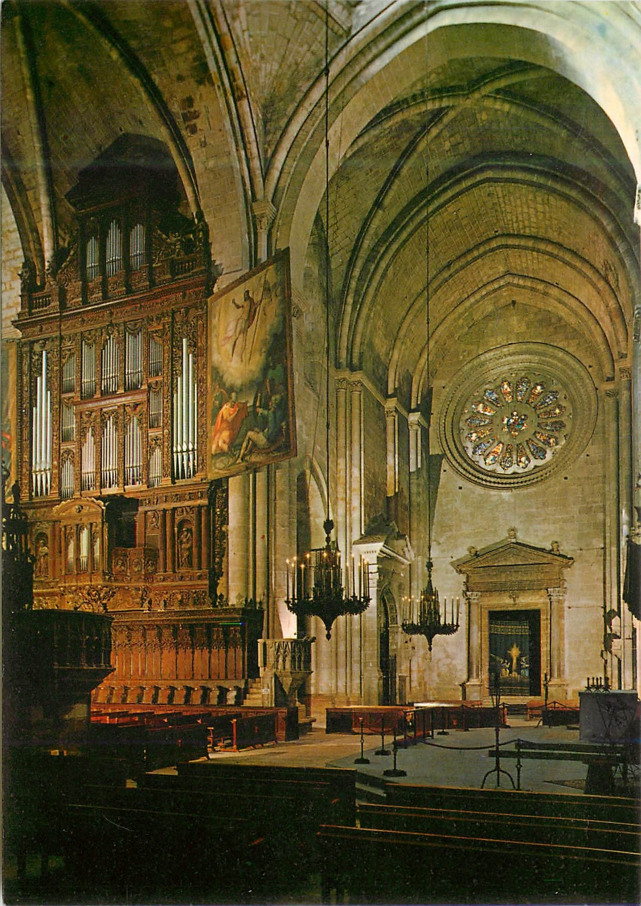 CPM Tarragona (espana) costa dorada catedral porte croix (XIII s) et organe (s XV)