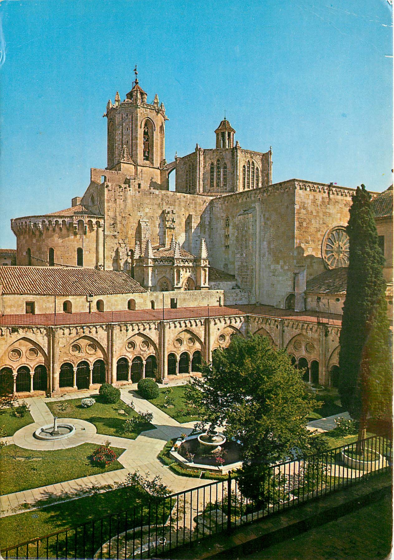 CPM Tarragona (Costa Dorada) Cathedrale Jardin de la Cloitre et Clocher