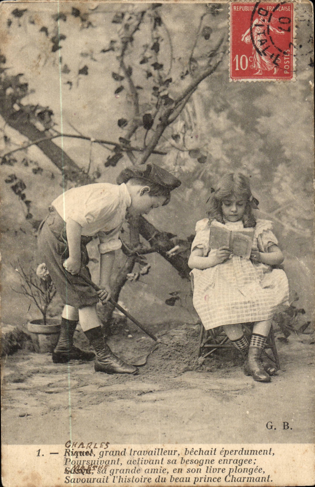 Fantasy - Children - children - Charles hard-working Grand dug passionately - - Marthe Varlet - CPA