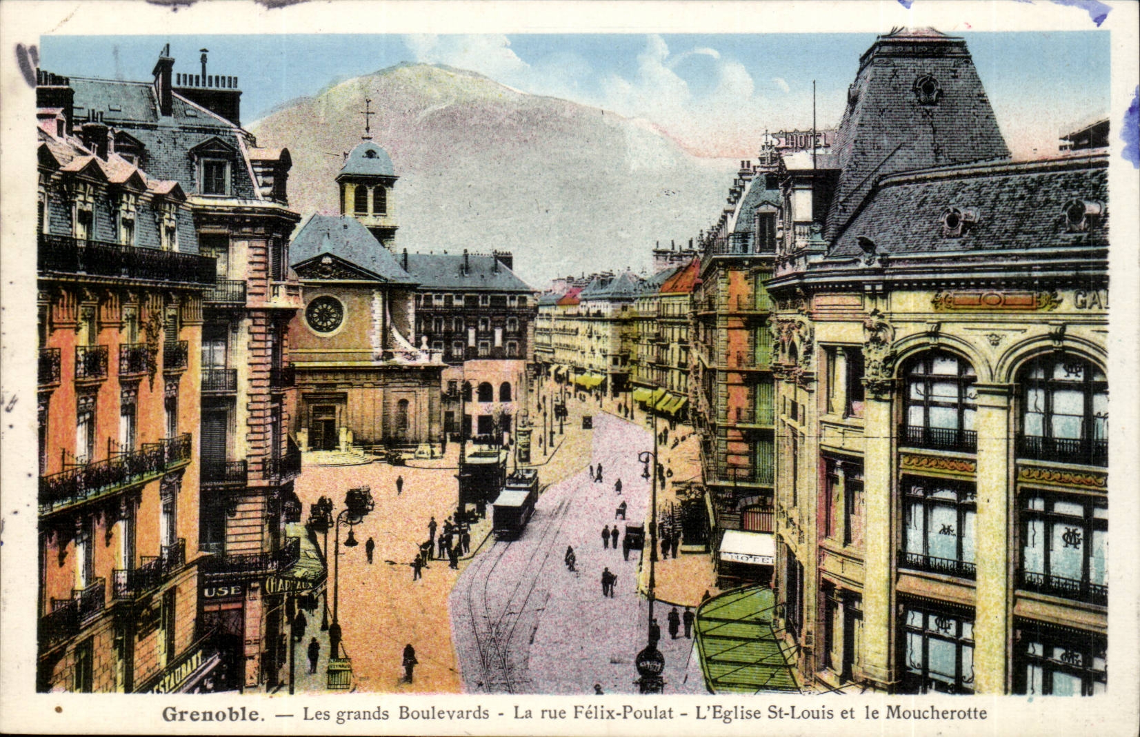 Isere - Grenoble - grossartige Prachtstrassen das Strasse Felix Huhn die Kirche St Louis und Moucherotte - CPA