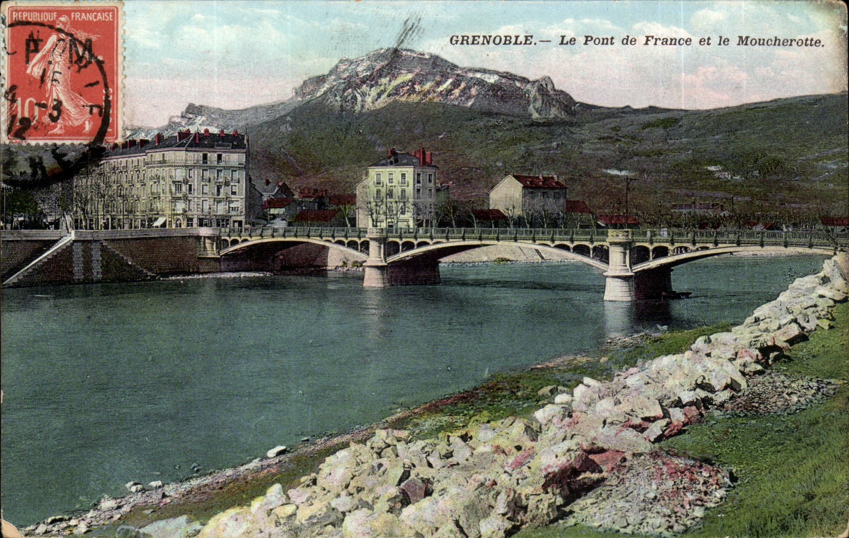 Isere - Grenoble - the Bridge ude France and Moucherotte - CPA