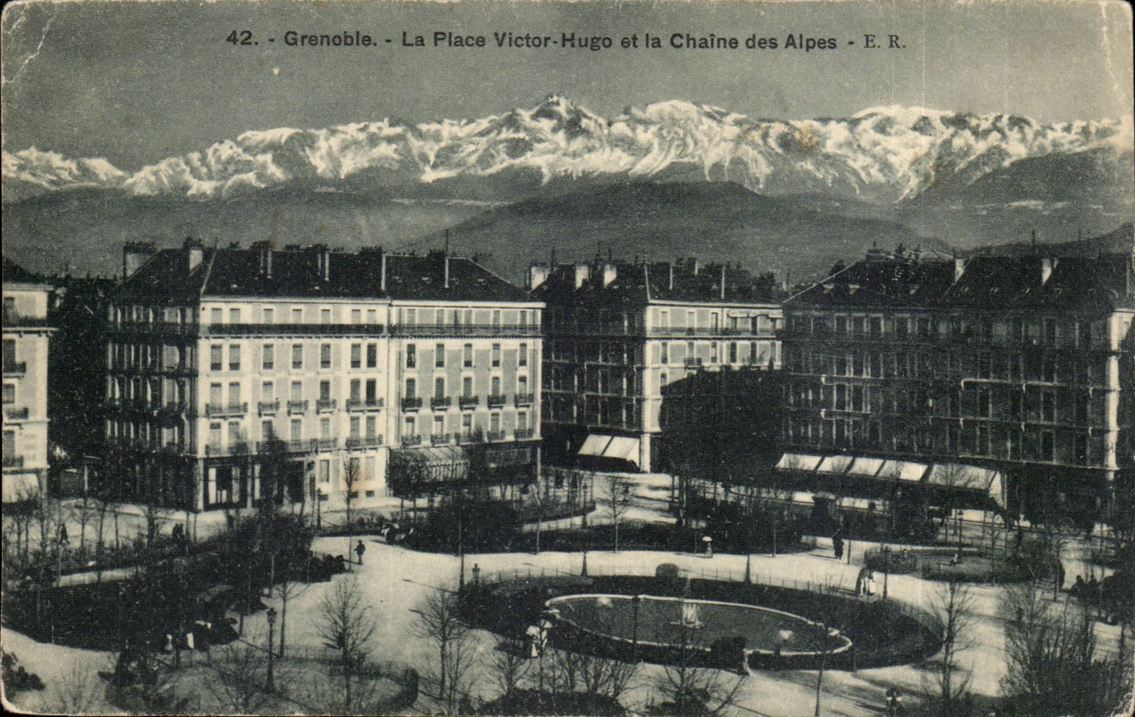 Isere - Grenoble - der Platz Victor Hugo und die alpine Strecke - CPA