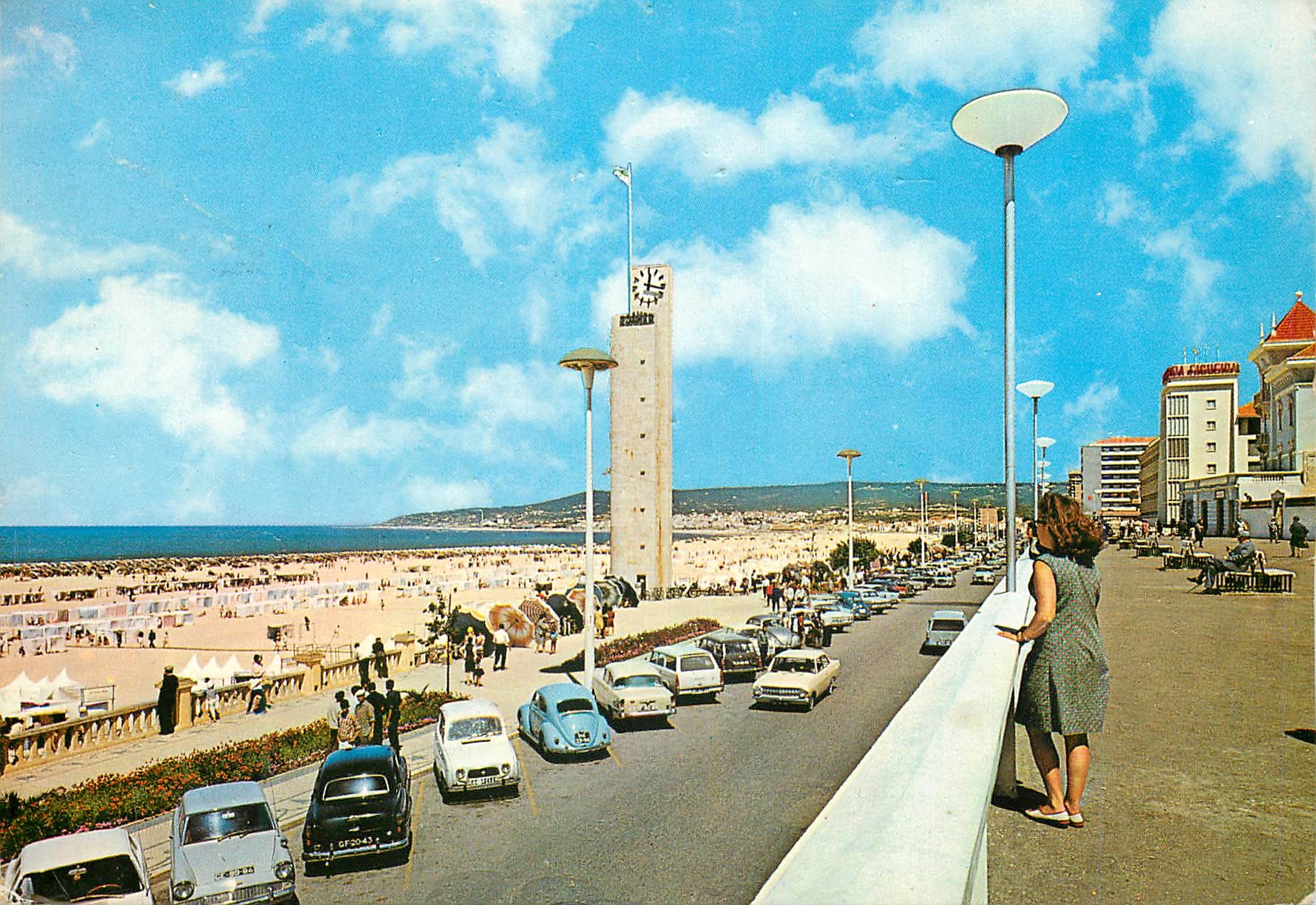 CPM Portugal Figueira da Foz Vue partielle de la plage