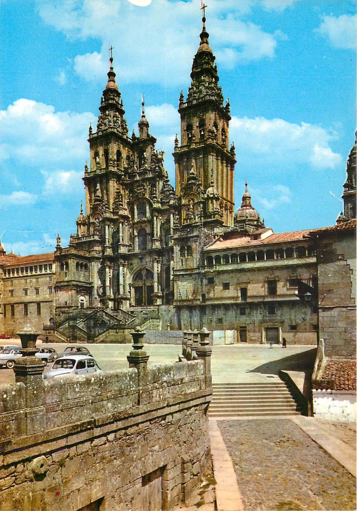 CPM Santiago de compostela cathedrale facade du obradoire(sigle xviii)