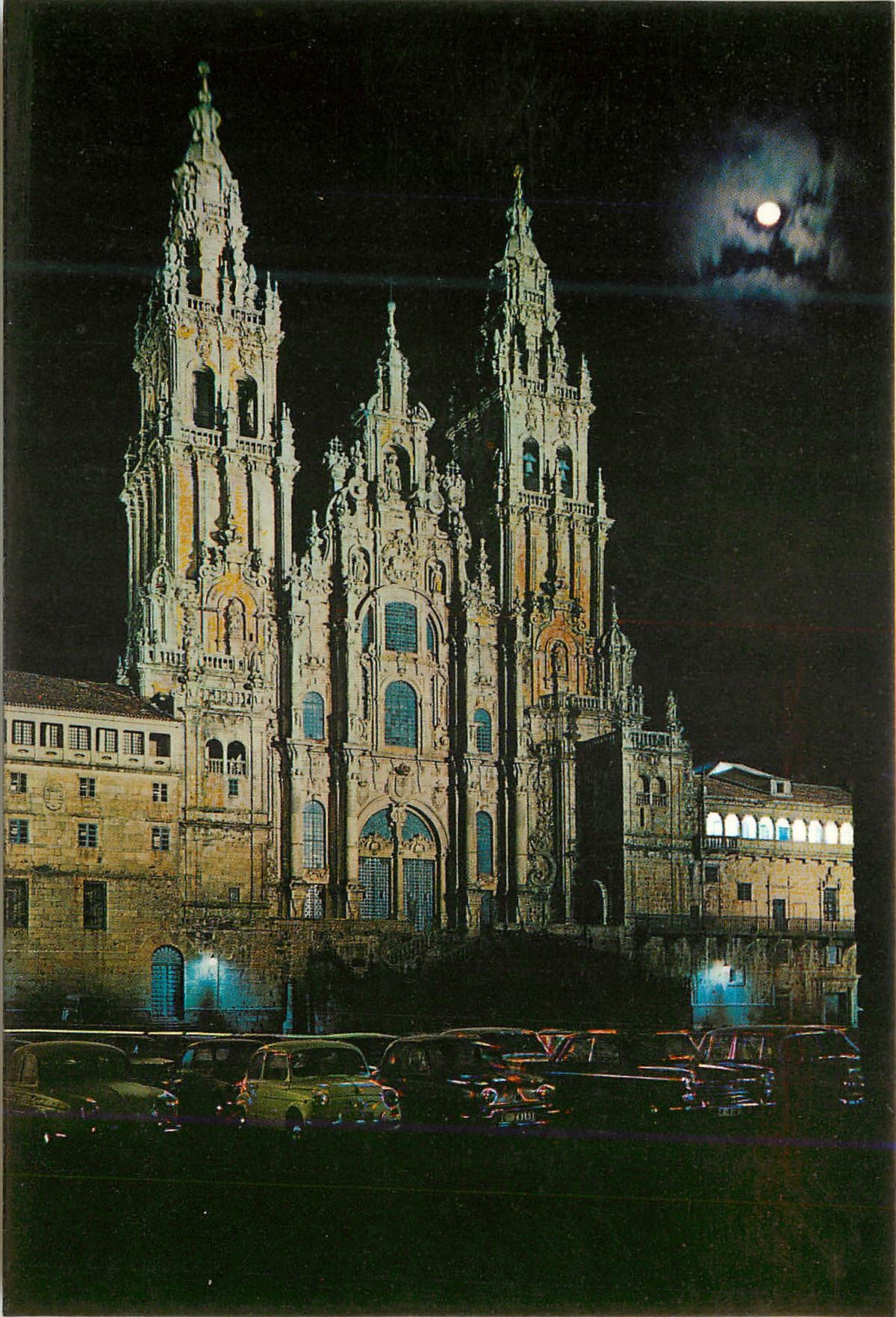 CPM Santiago de compostela 3409 la cathedrale vue nocturne