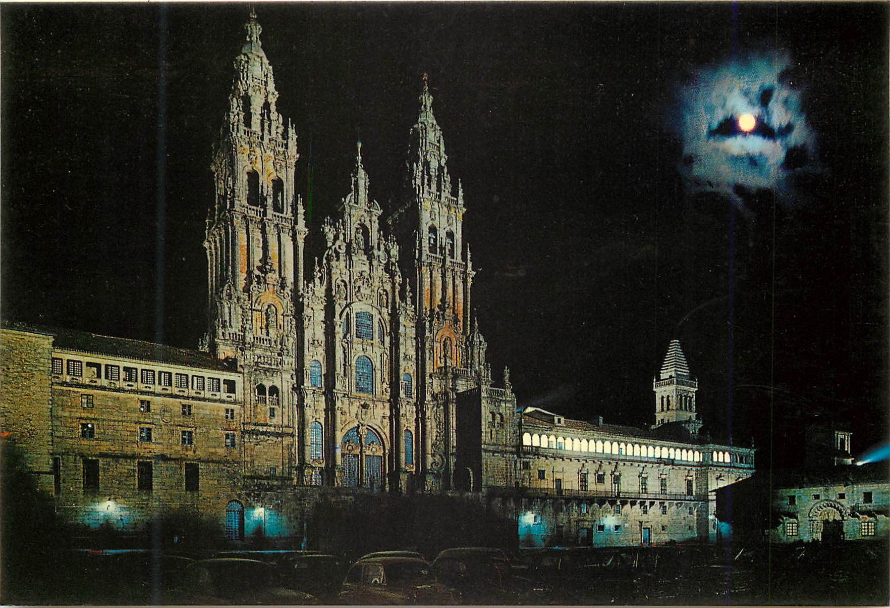 CPM Santiago de compostela 3052 la cathedrale vue nocturne