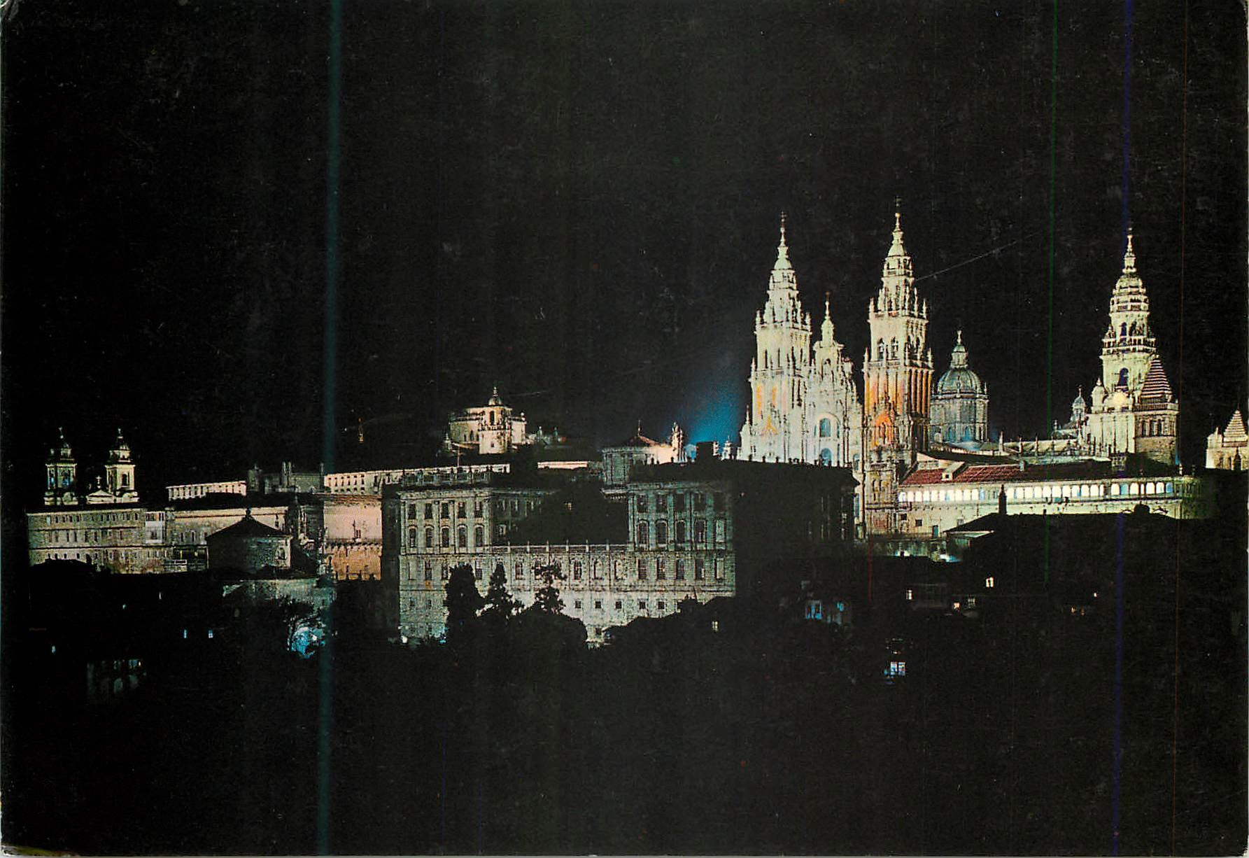 CPM Santiago de compostela 53 la cathedrale vue nocturne