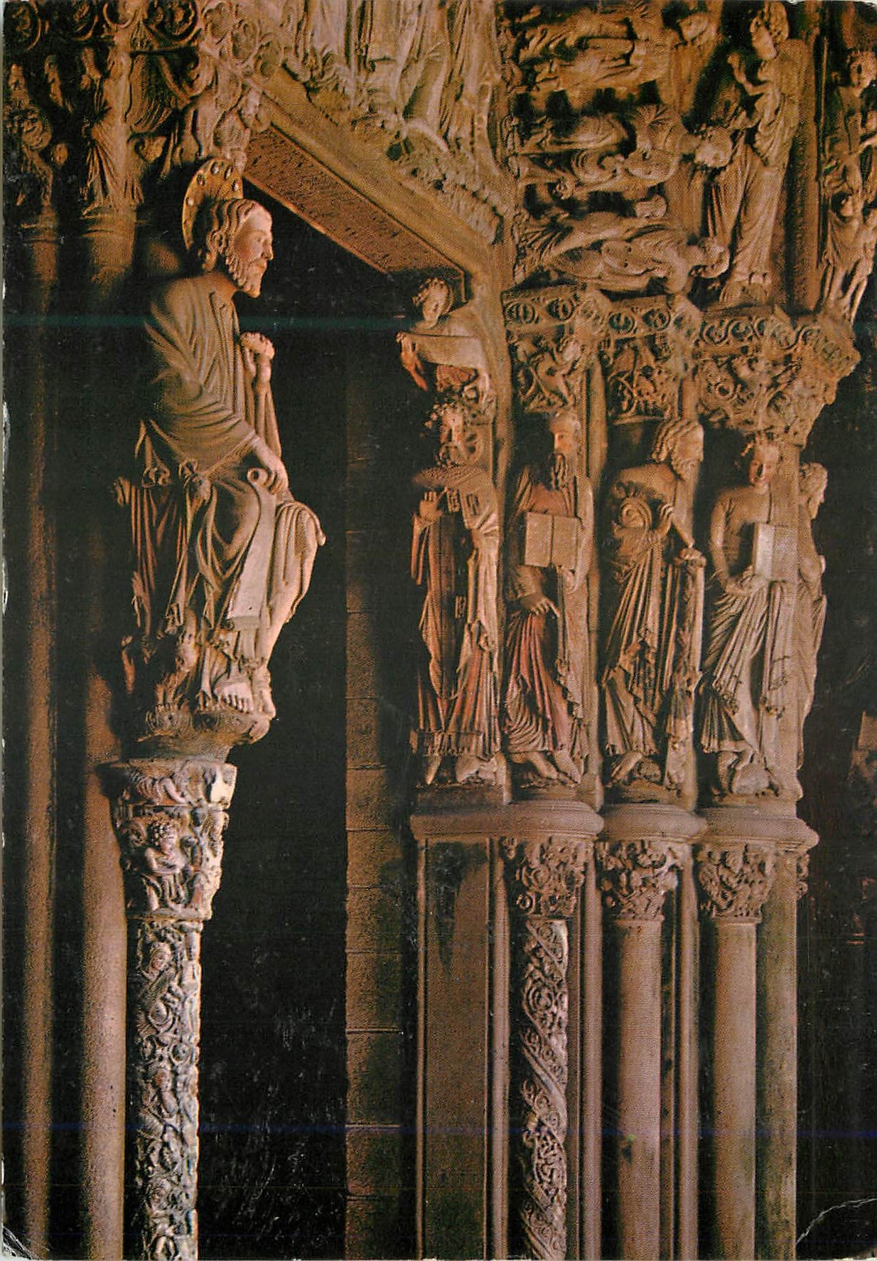 CPM Santiago de compostela 22 cathedrale portique de la gloire detail
