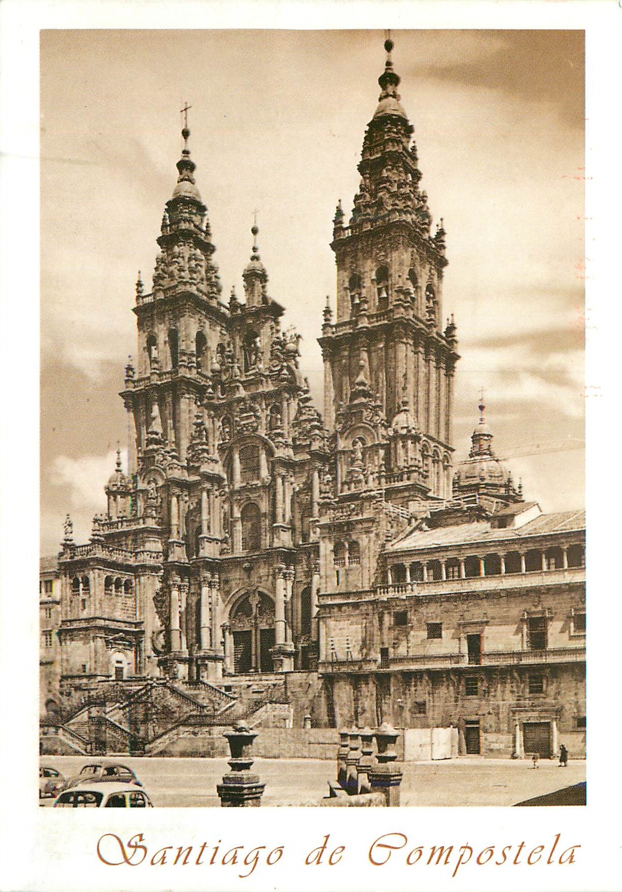 CPM Santiago de compostela 621 cathedrale facade du obradoiro(sigle xviii)