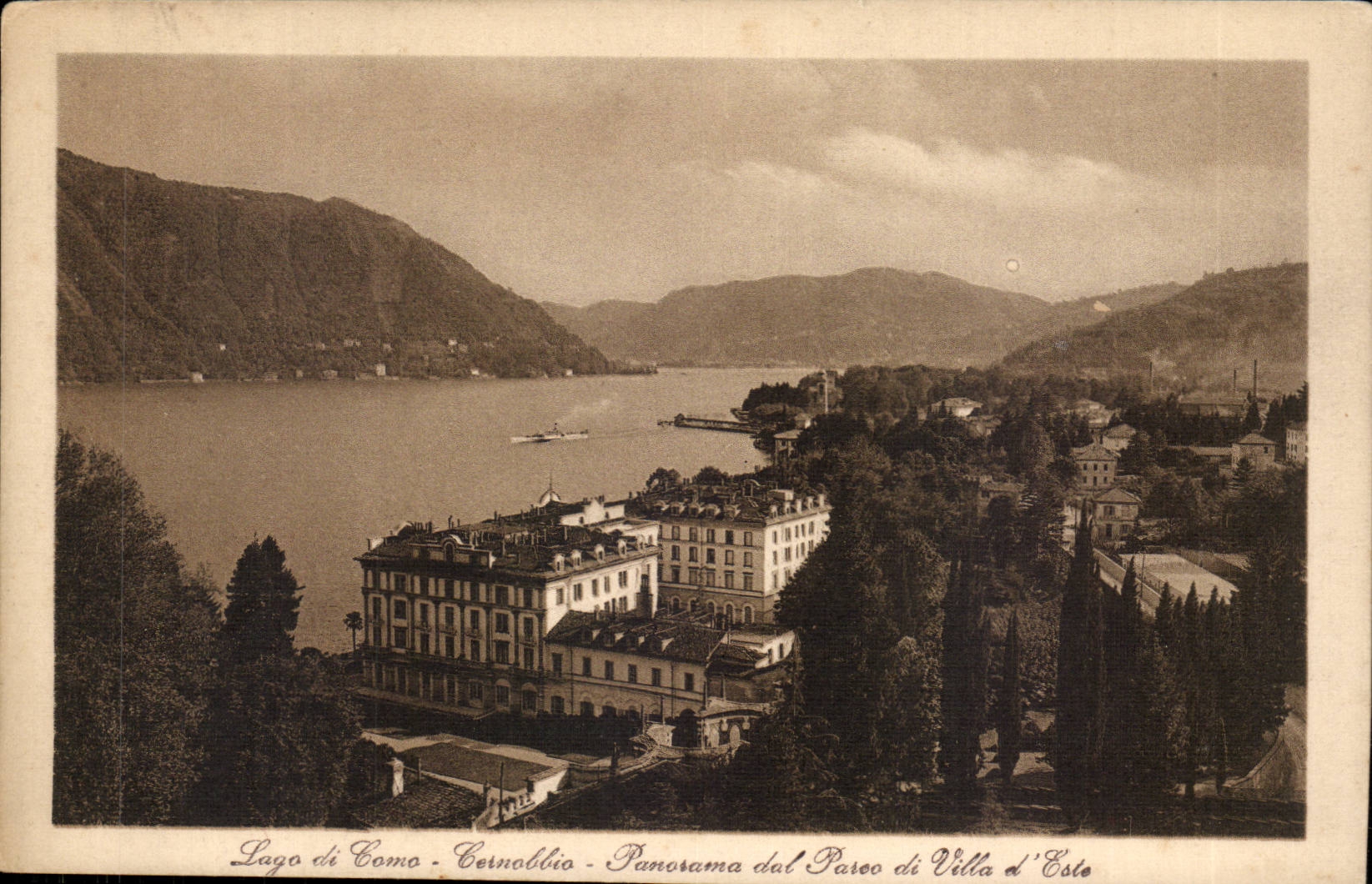 CPA Italy italia Lago di Como Cernobbio Panorama dal PAreo di Villa of Este