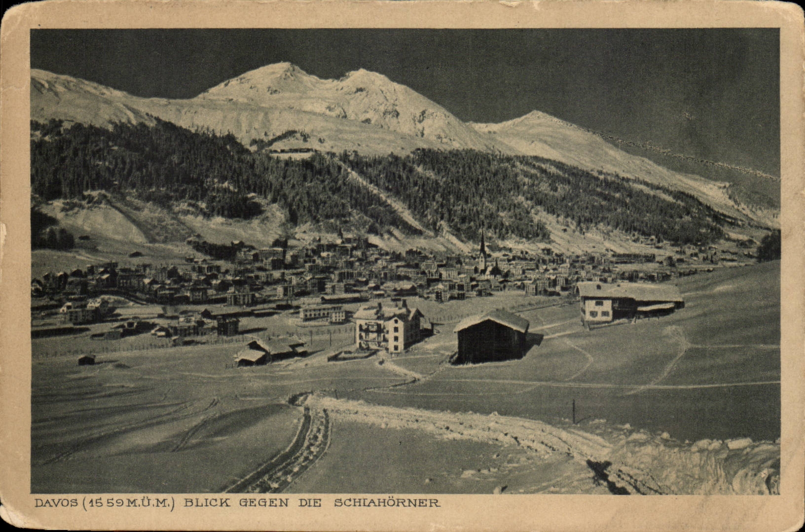 CPA Suisse Davos Blick eggen die Schiahormer