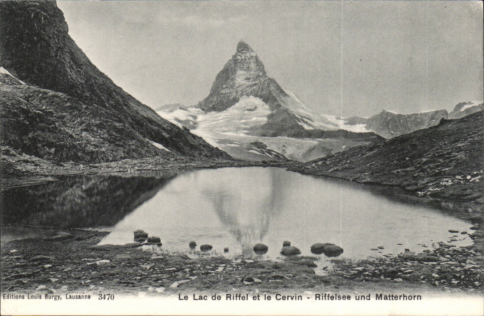 CPA Suisse Le lac de Riffel et le CErvin Riffelsee und Matterhorn