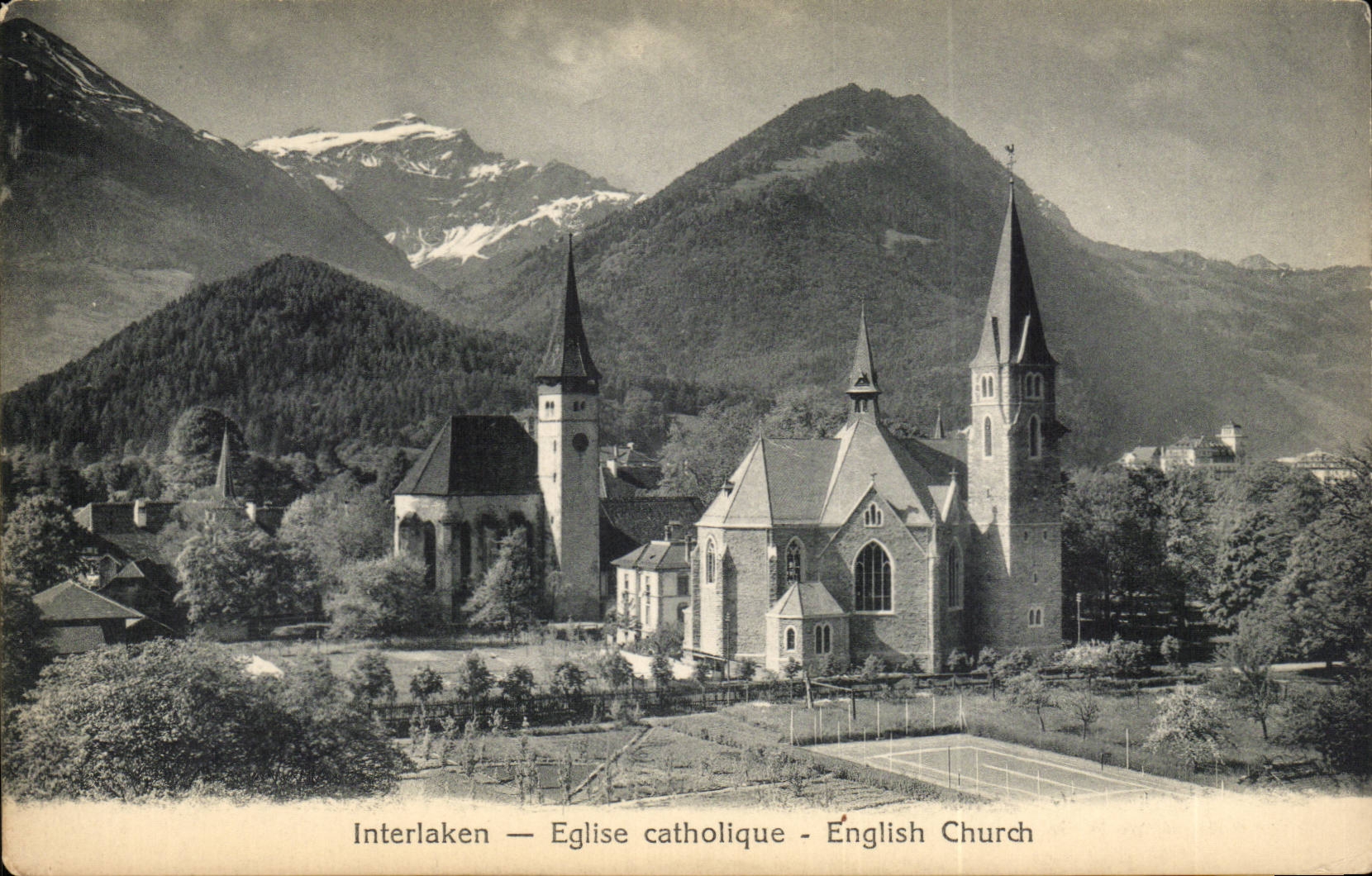 CPA Suisse Interlaken Eglise catholique 