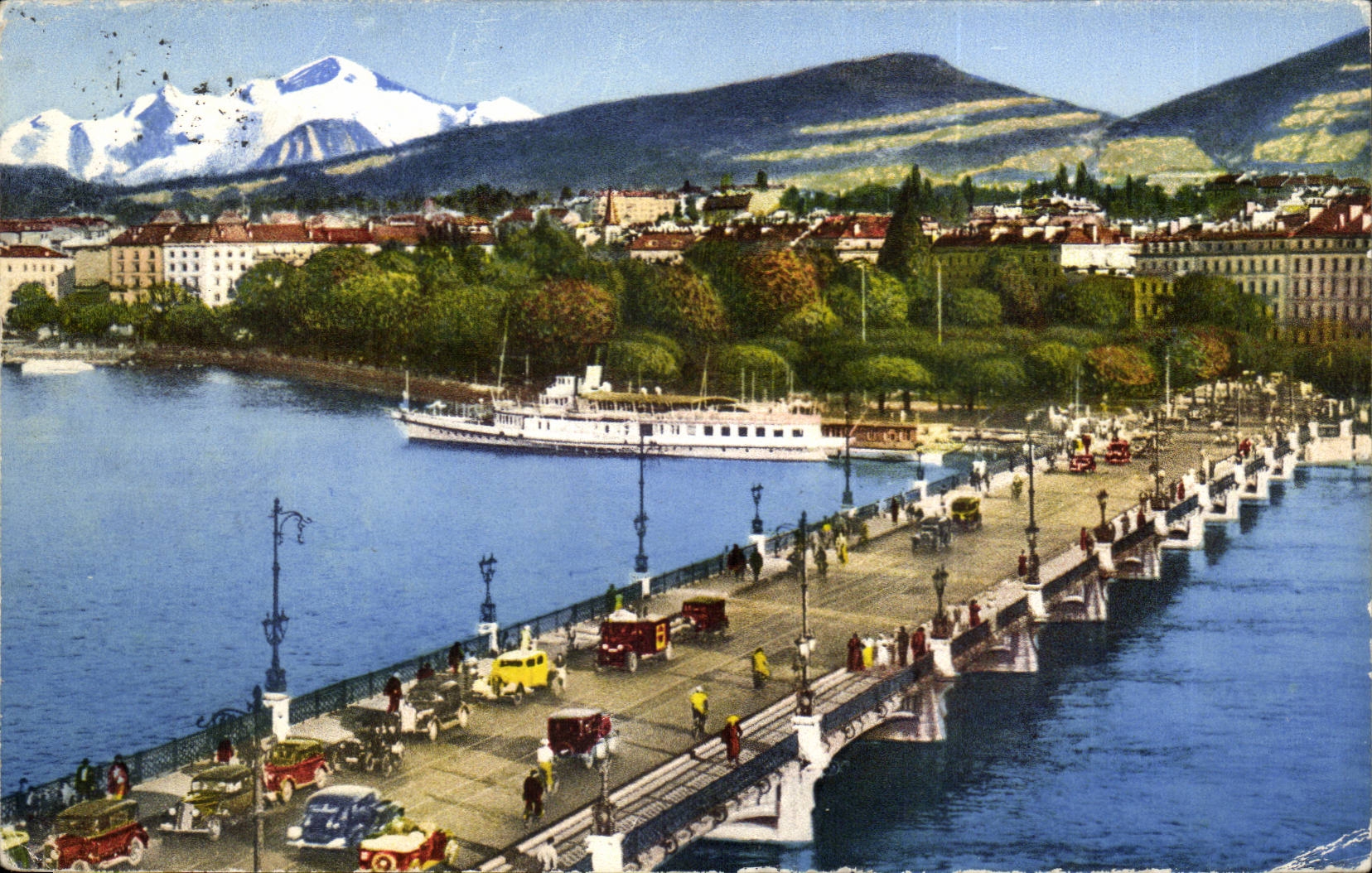 CPSM Geneva Bridge of Mont Blanc