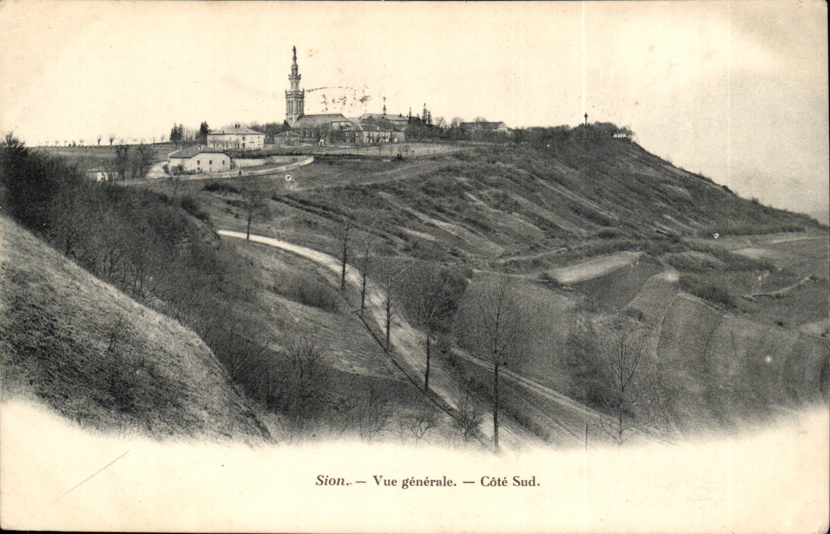 CPA Suisse Sion Vue generale Cote sud