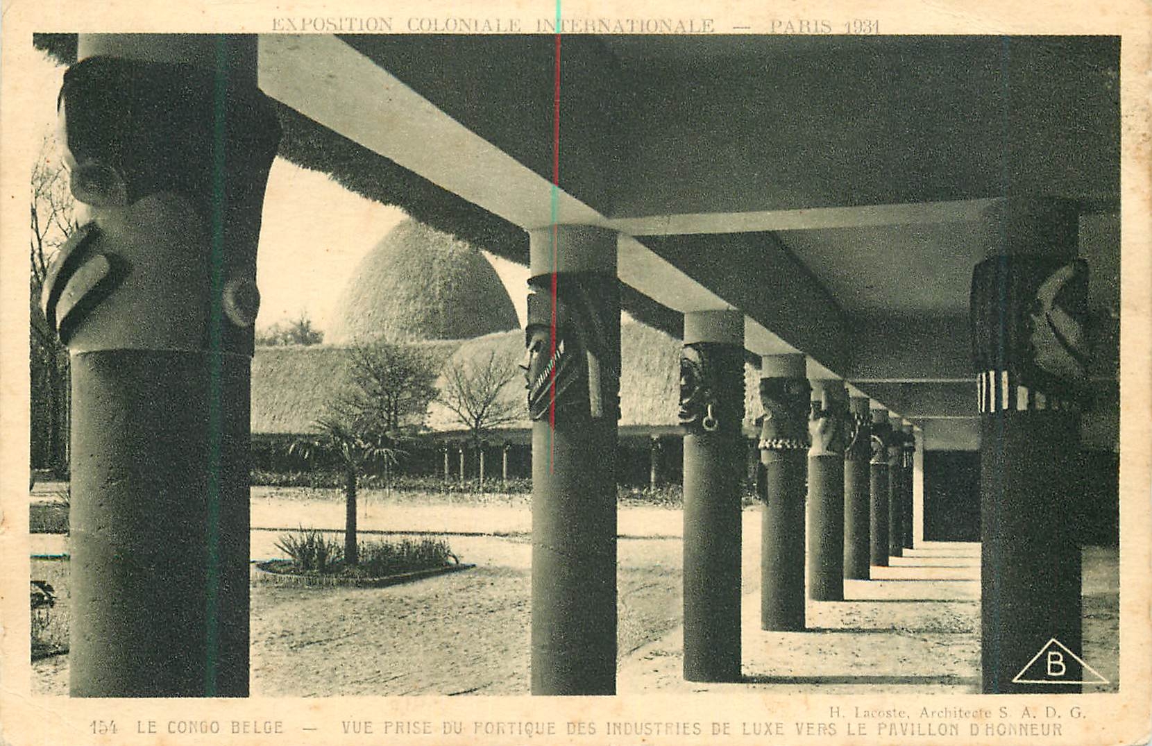 CPA le Congo Belge Vue Prise du Portique des Industries de luxe vers le Pavillon d'Honneur