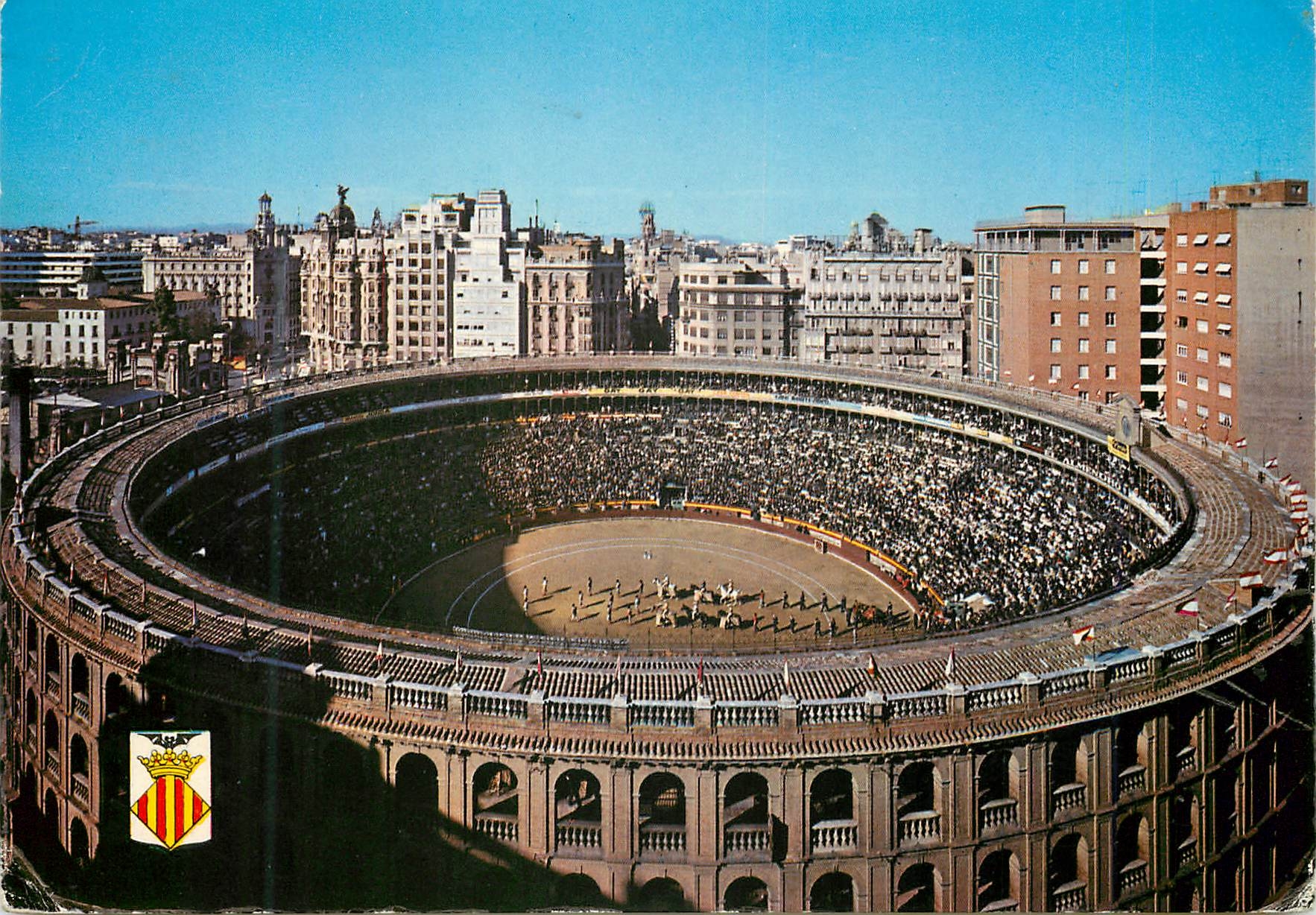 CPM Valencia Place de Taureaux en jour de Course