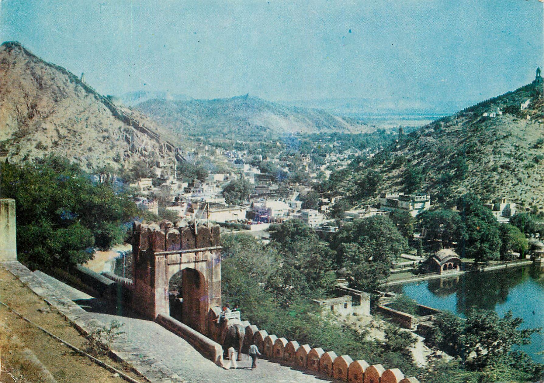 CPM Jaipur India Amber Township and Lake viewed from Amber Palace 