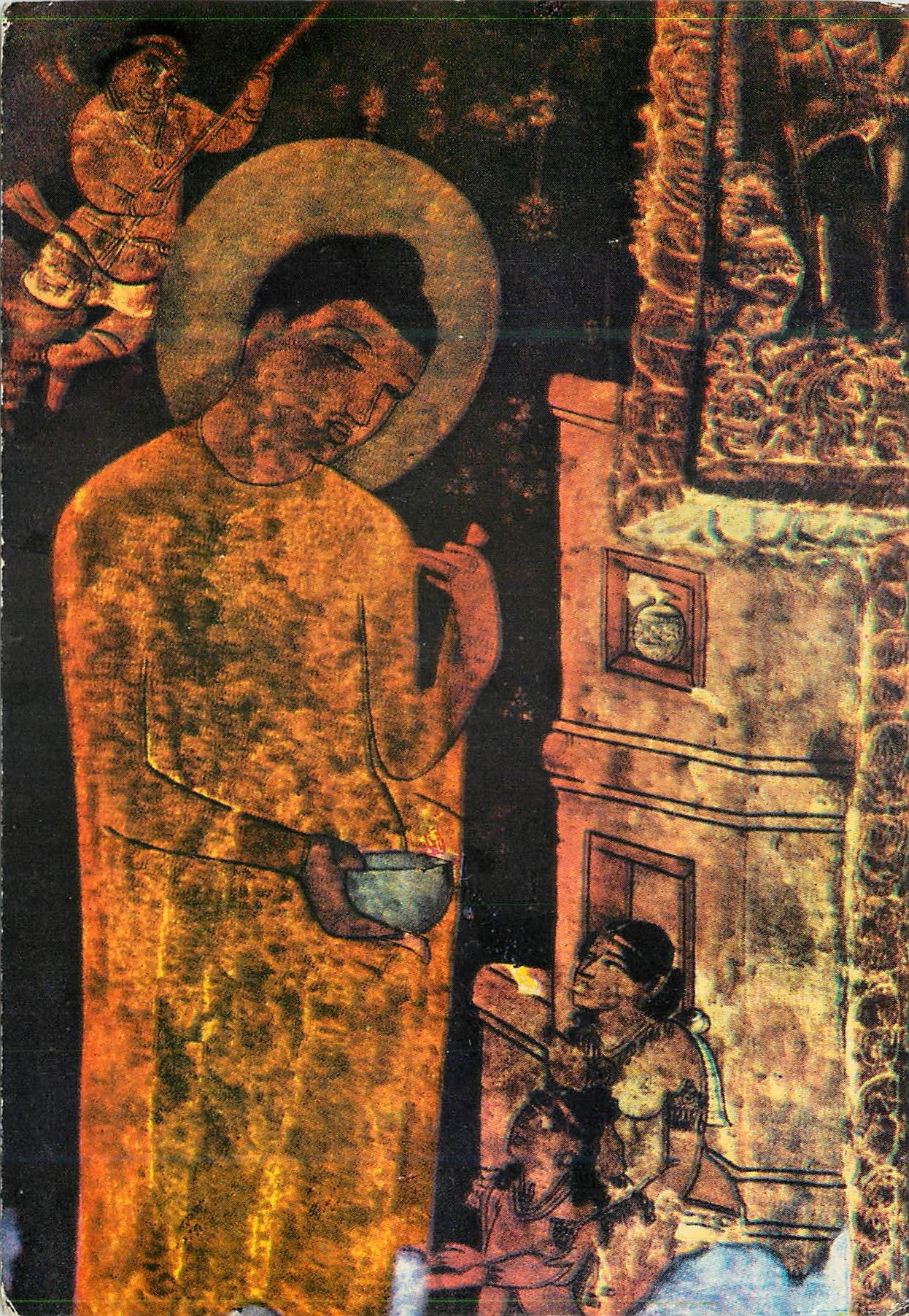CPM Ajanta Mother and child before the Budha 