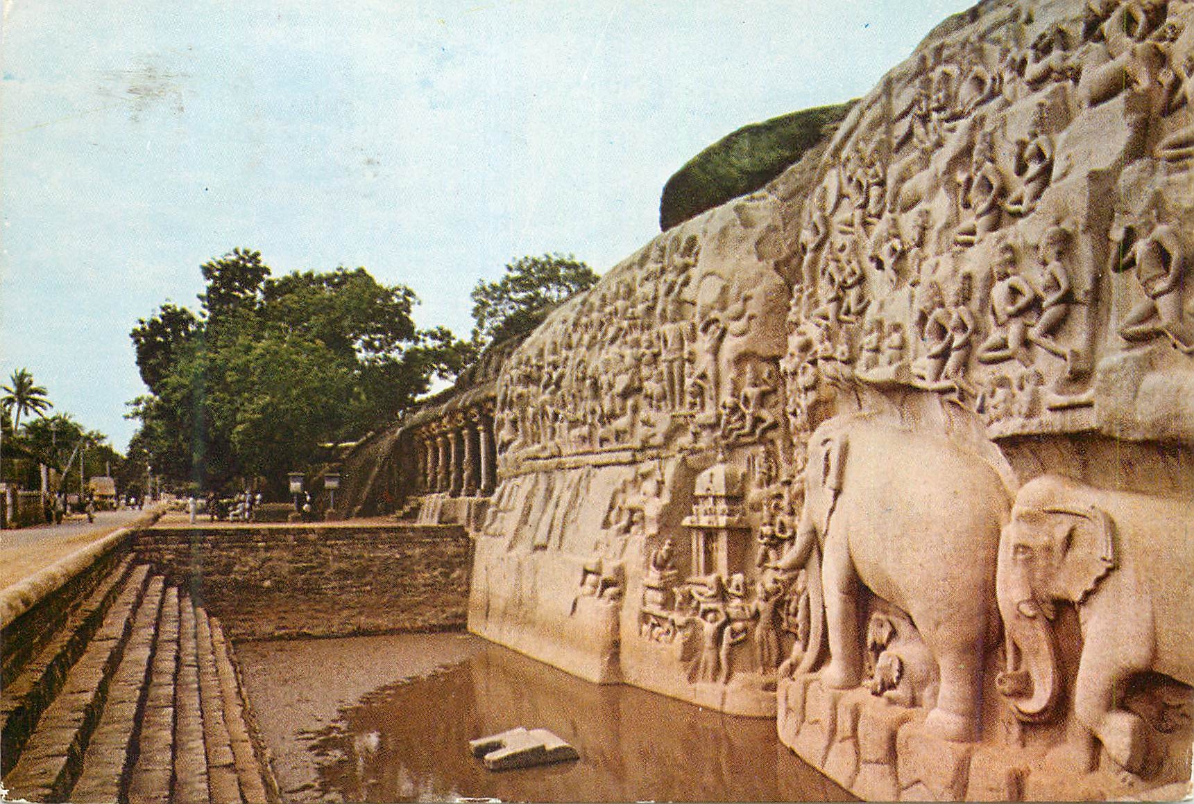 CPM India Rock Carving Mahabalipuram Elephant