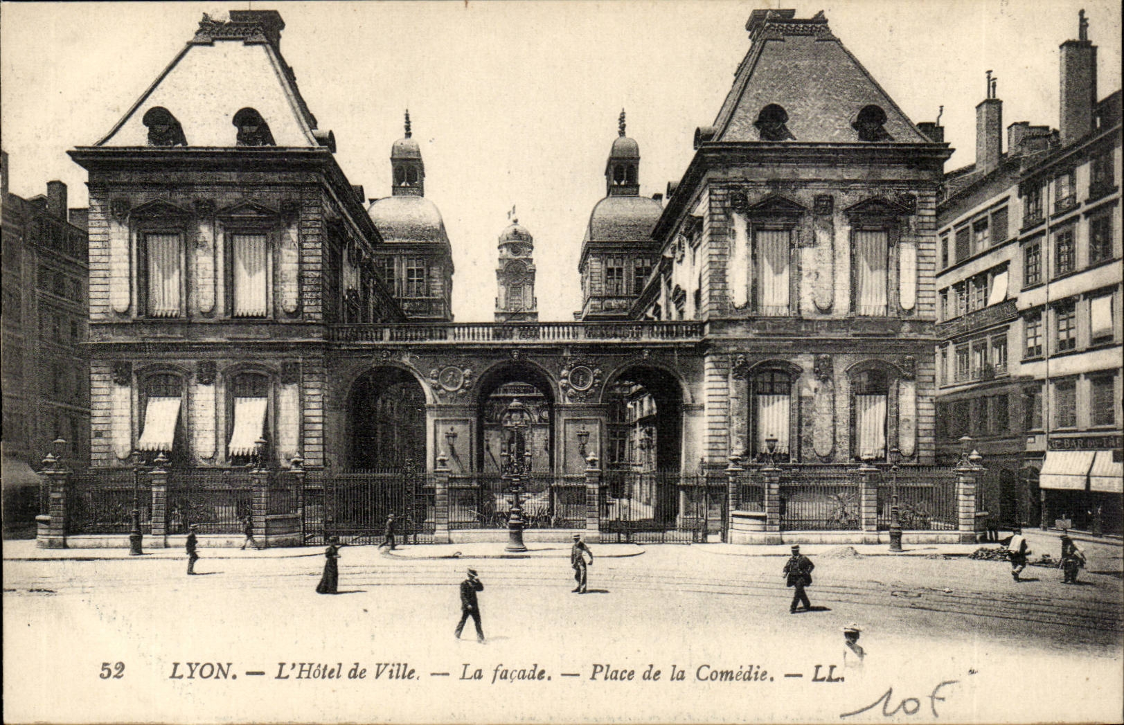 Lyon das Rathaus die Front setzt Komodie CPA