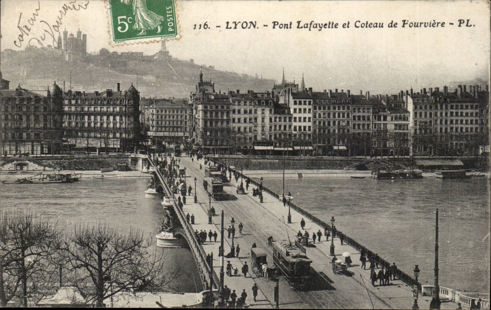 Brucke und Coteau Fourviere - CPA Lyon-Lafayette