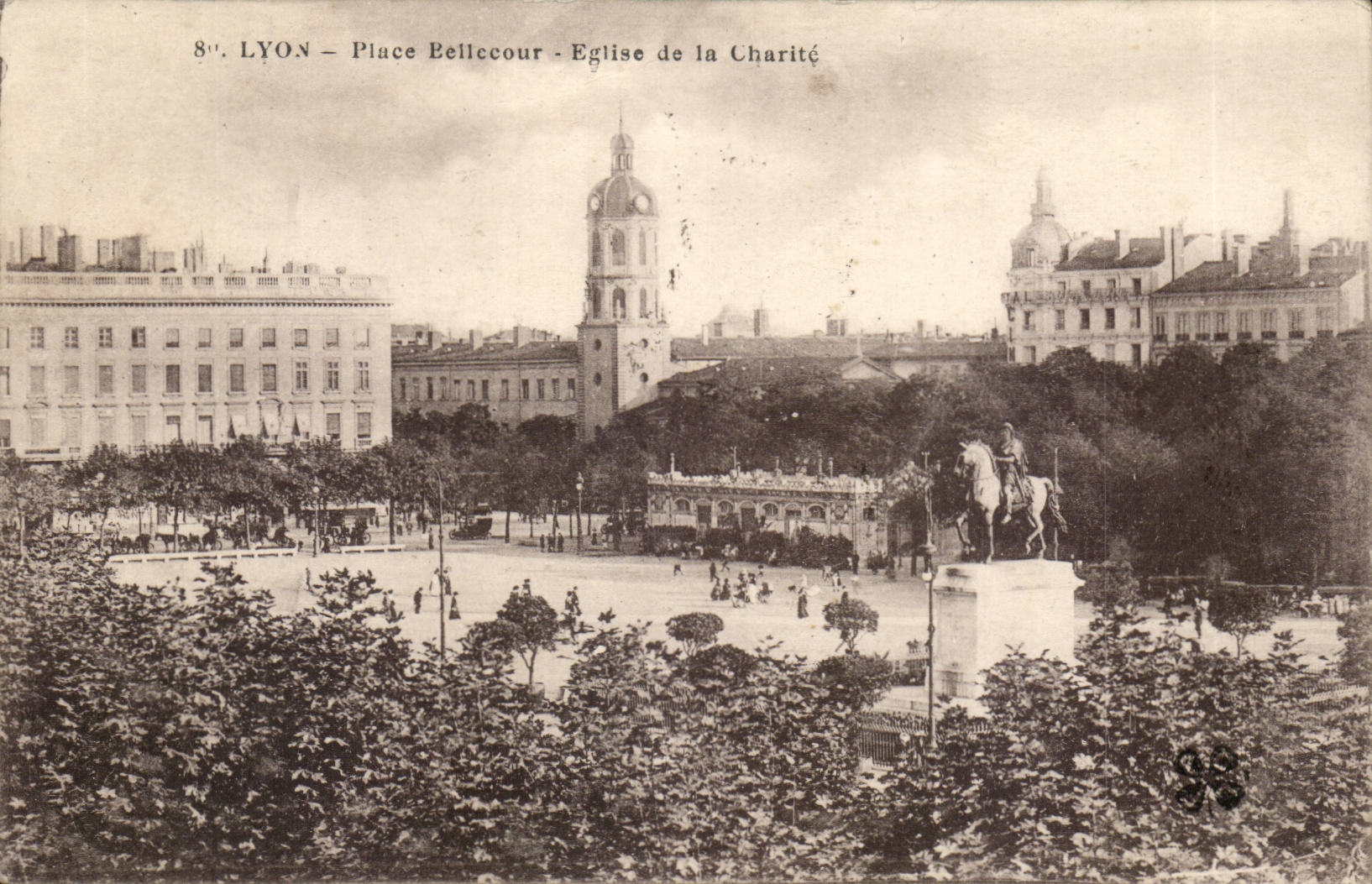 Lyon-place Bellecour- Church of Charity CPA
