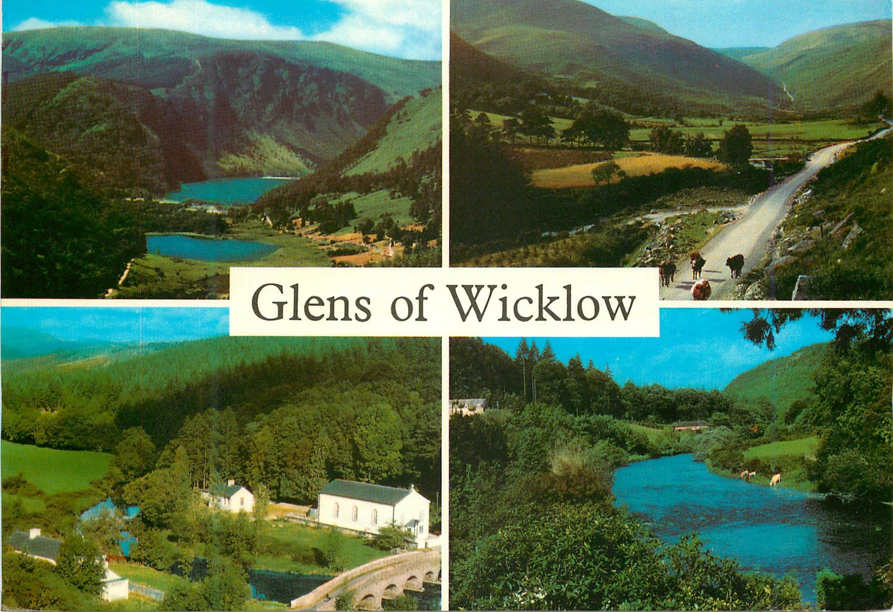 CPM Glens of Wicklow Top left Glendalough Top right Glenmalure Bottom left Vale of Clara Bottom right Vale of Avoca
