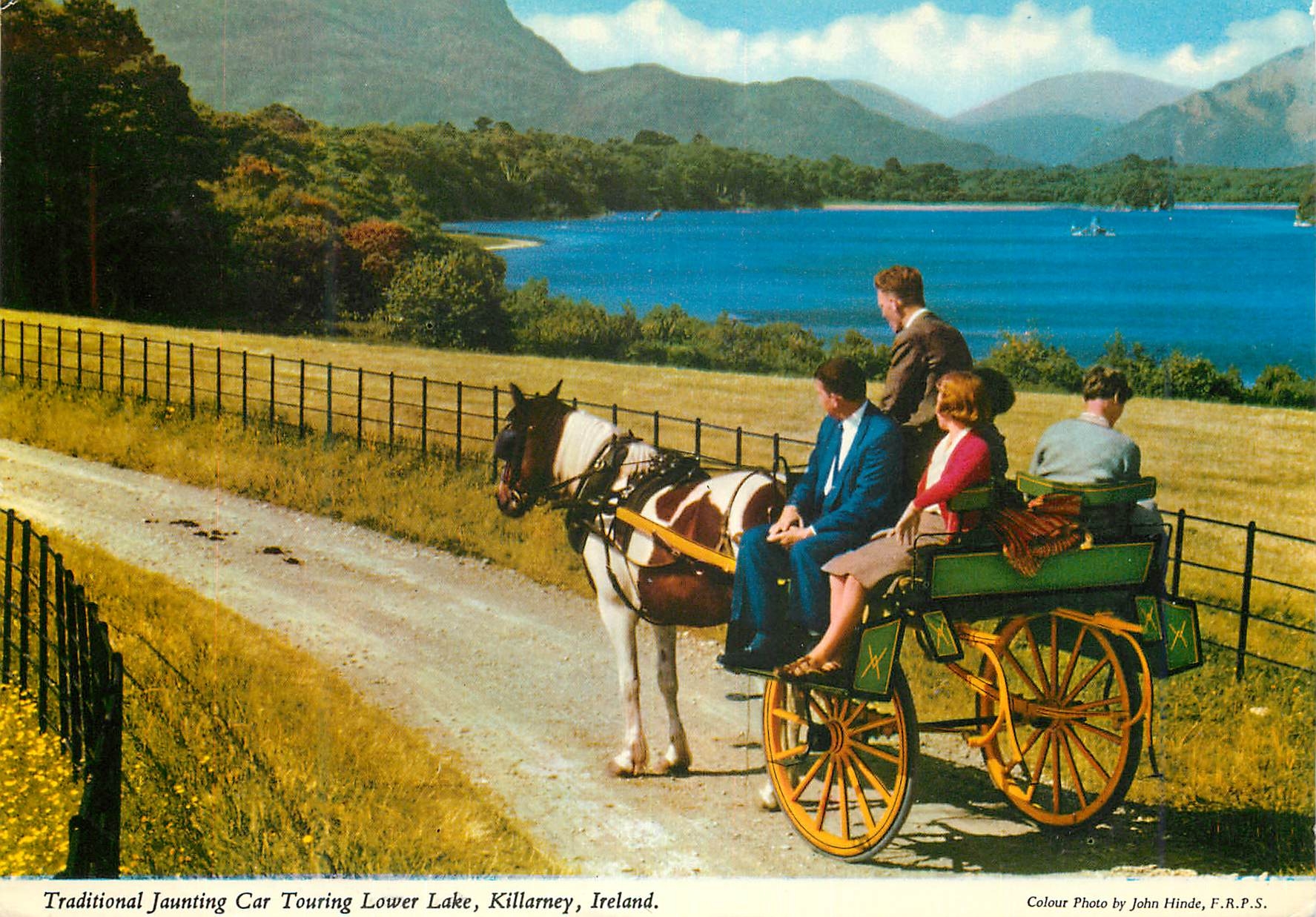 CPM Traditional jaunting car touring lower lake Killarney Ireland