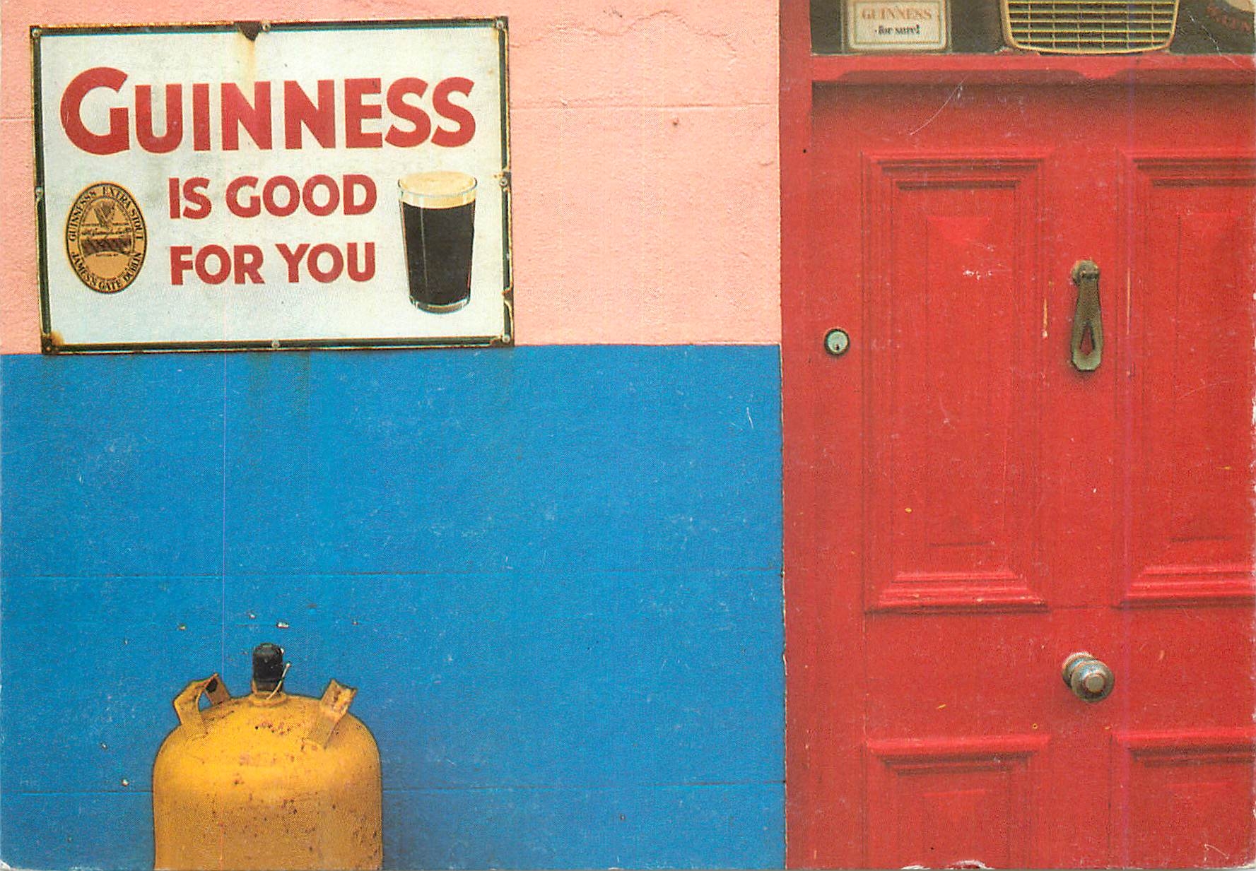 CPM Section of pub front in the village of Anascaul Dingle Peninsula Co Kerry  Guinness is good for you