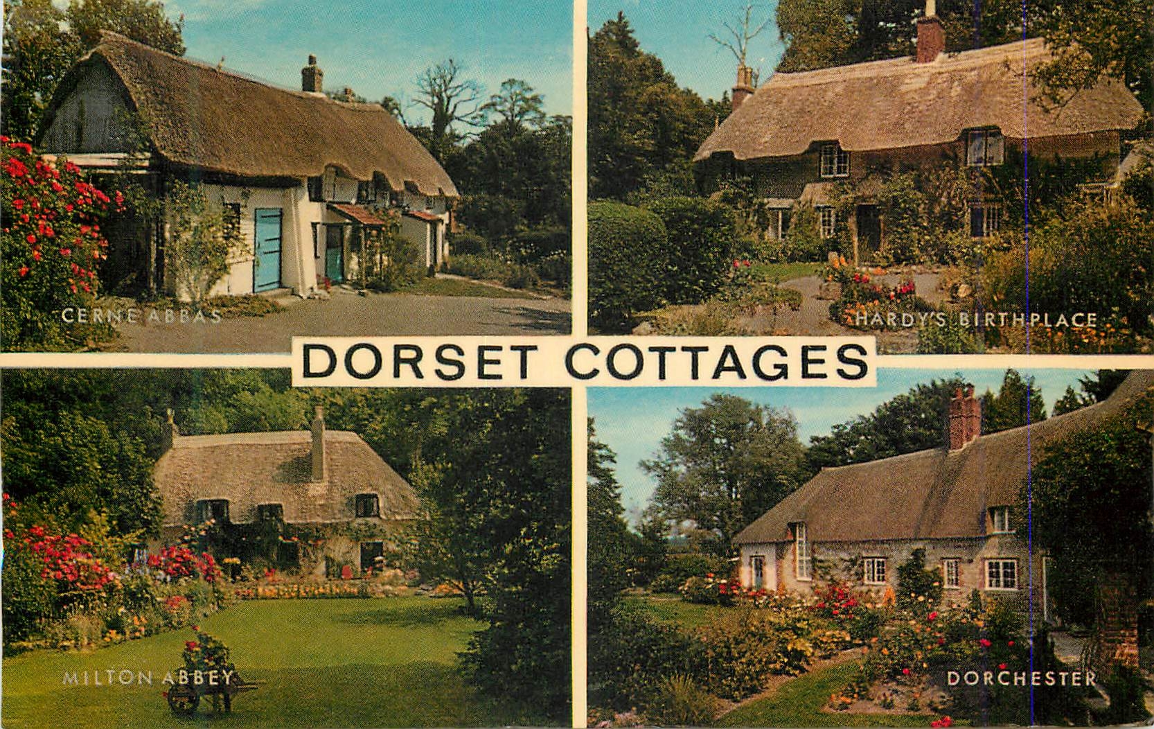 CPM Cerne Abbas Hardys Birthplace Milton Abbey Dorchester Dorset Cottages