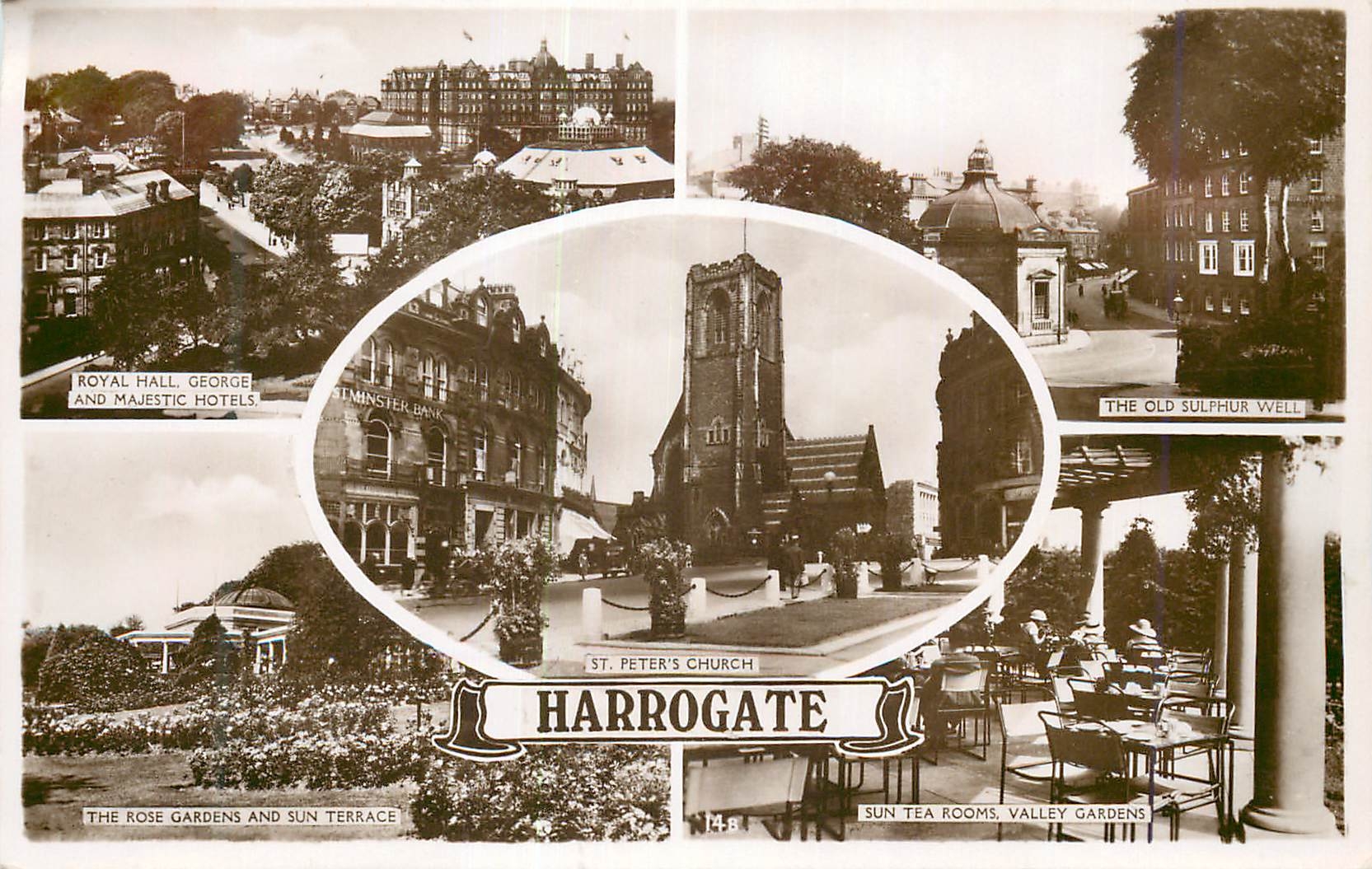 CPM Royal Hall George and Majestic Hotels The Old Sulphur well The Rose Gardens and Sun Terrace Sun tea rooms valley gar